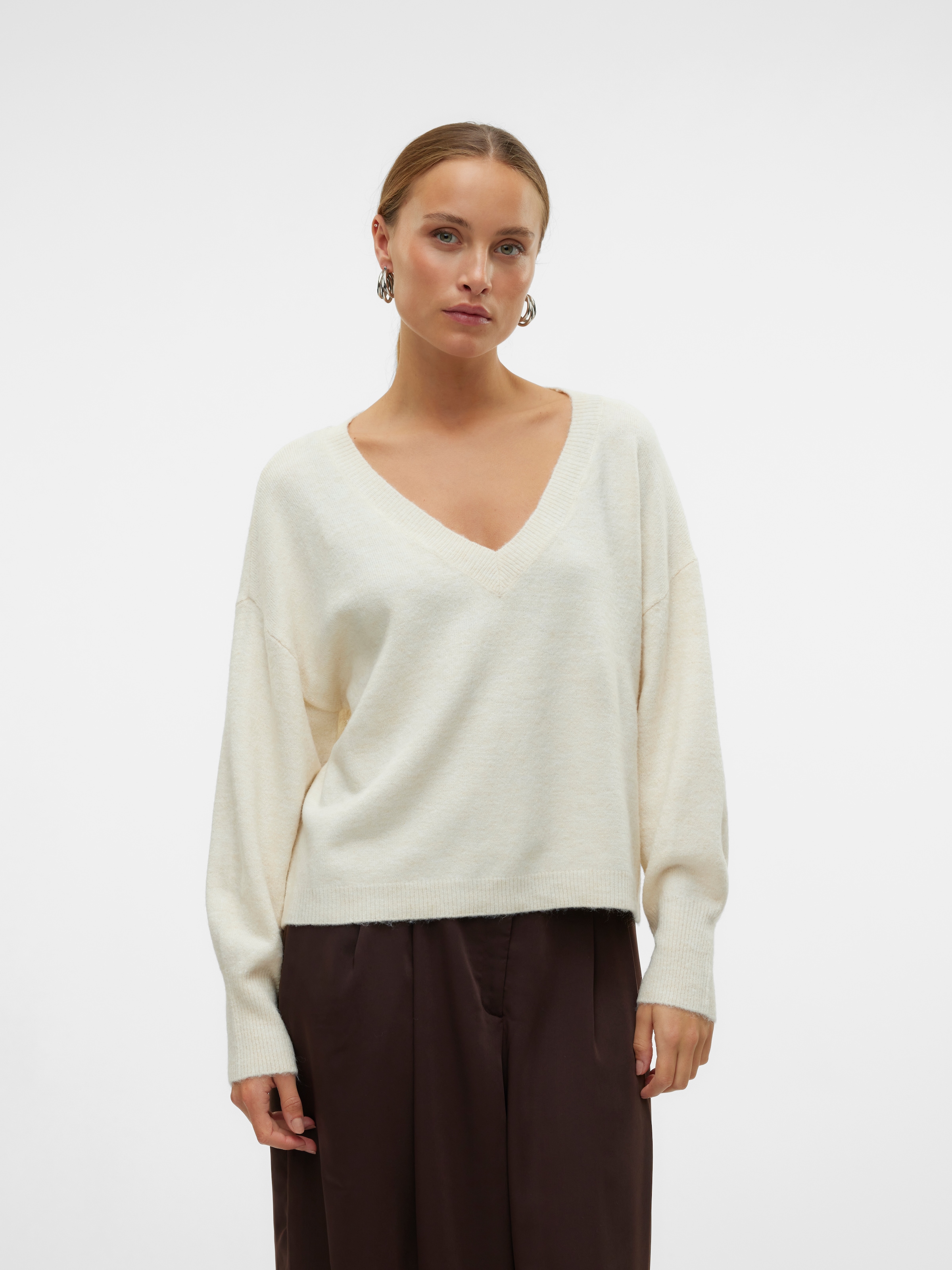 Vero Moda V-Ausschnitt-Pullover »VMJUPITER LS V-NECK PULLOVER BF«