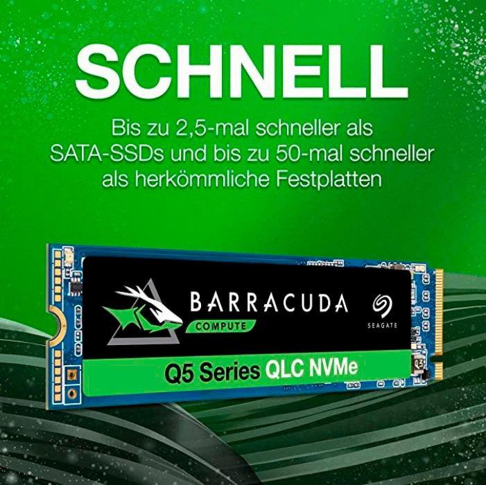 Seagate interne SSD »BarraCuda Q5 QLC NVMe«, Anschluss M.2 PCIe 3.0