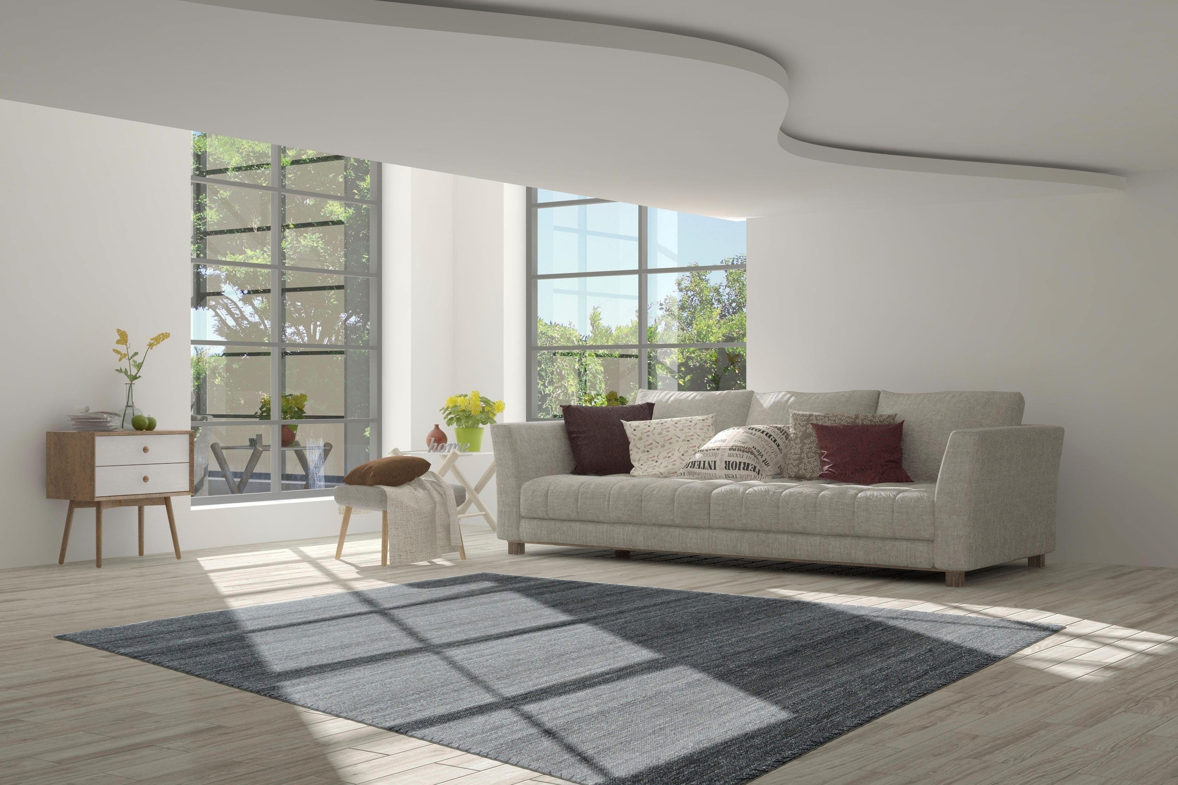 calo-deluxe Teppich »Roxy 300«, rechteckig, 6 mm Höhe, Flachgewebe, Wohnzimmer