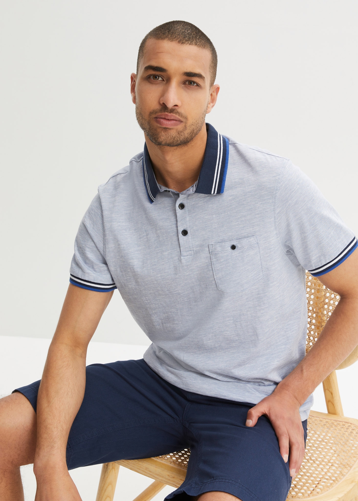 bonprix Poloshirt Poloshirt aus reiner Baumwolle