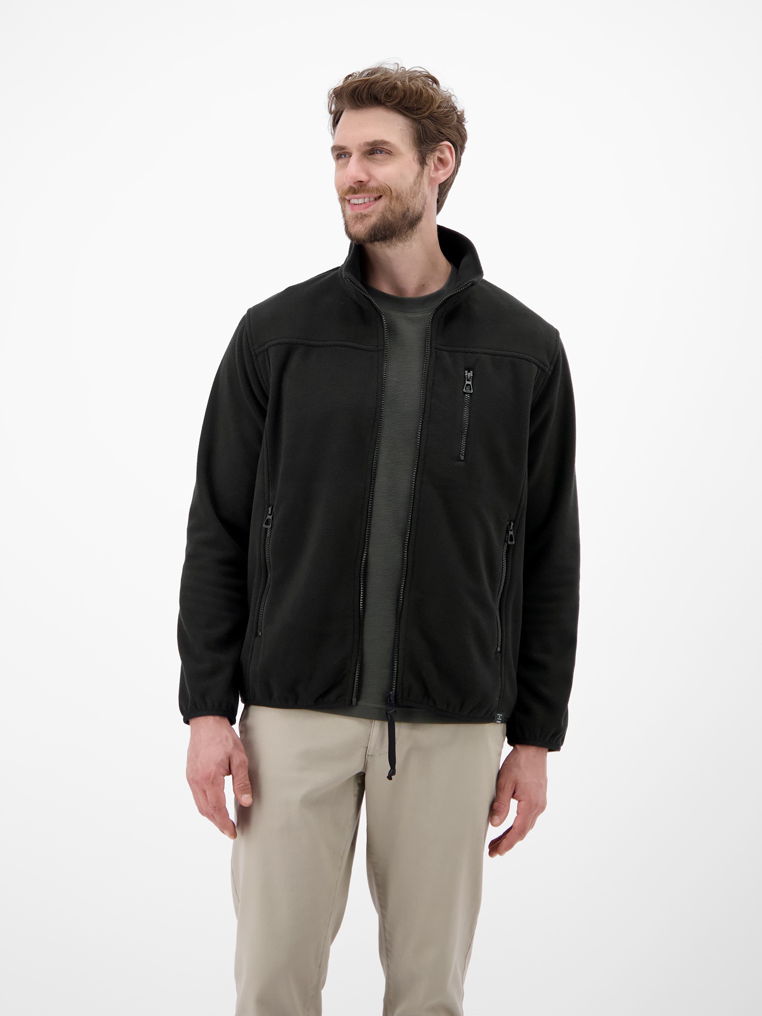 LERROS Sweatjacke Polarfleece-Jacke mit Reissverschluss