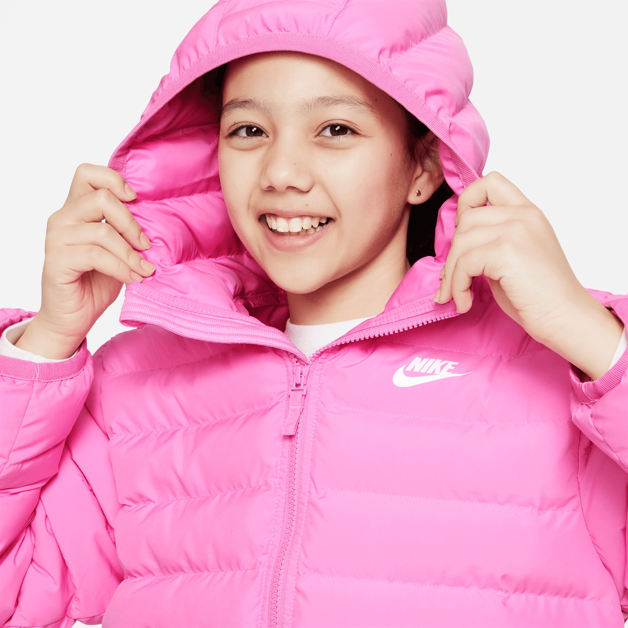 Nike Sportswear Steppjacke »K NSW LOW SYNFL HD JKT - für Kinder«, mit Kapuze