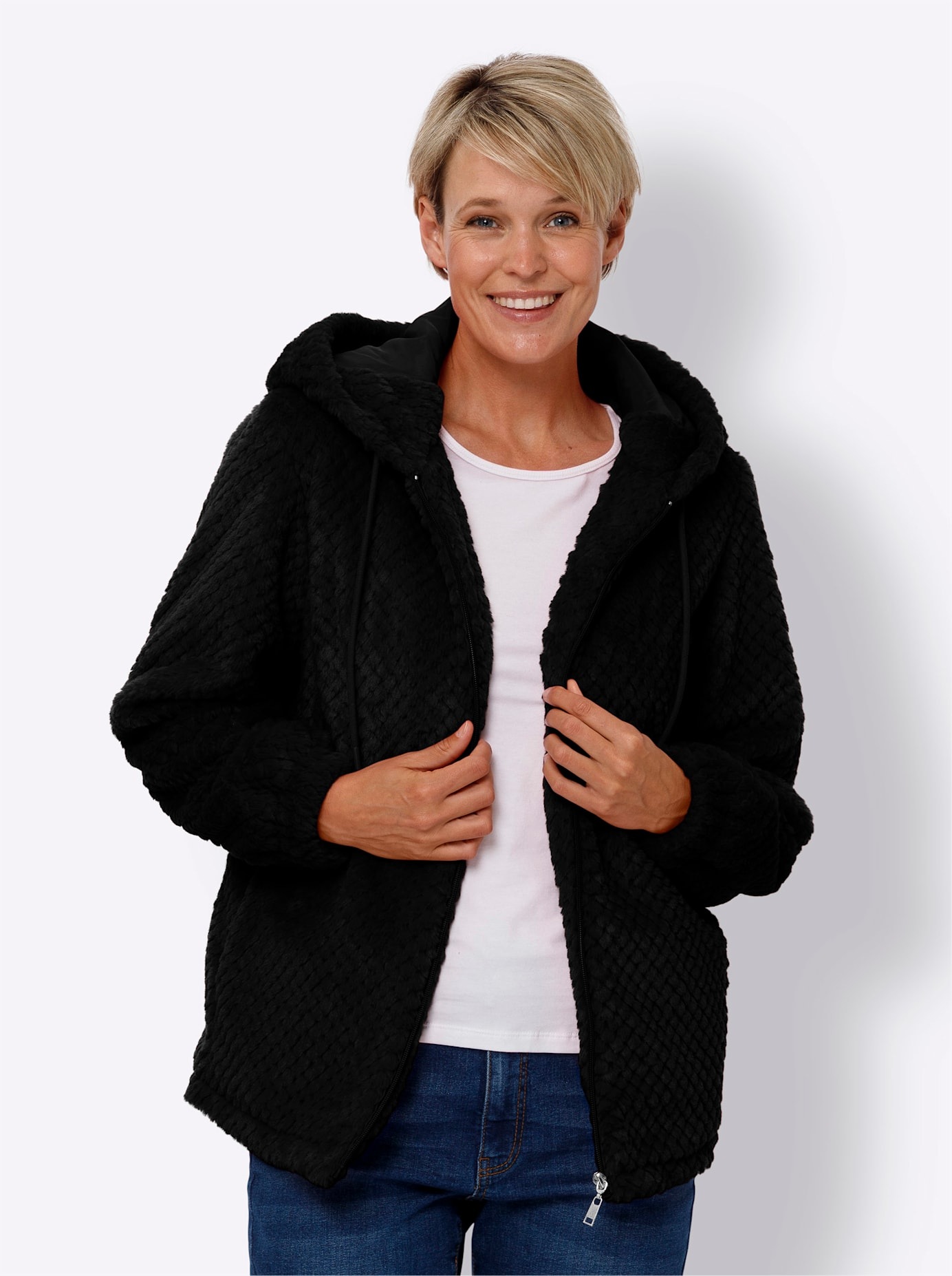 Classic Basics Langjacke mit Kapuze