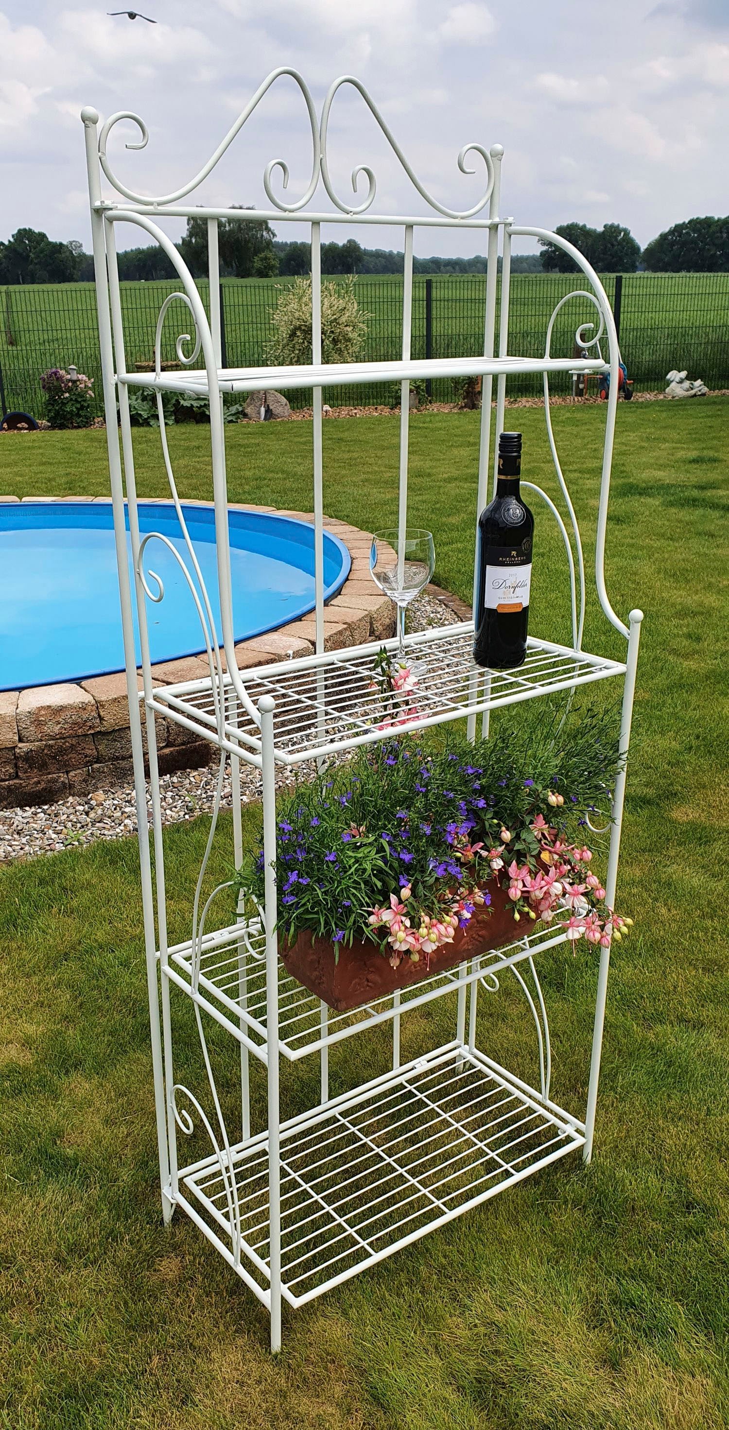 Ambiente Haus Standregal »Regal mit 4 Böden in Antikweiss - 162 cm«, (1 St.)