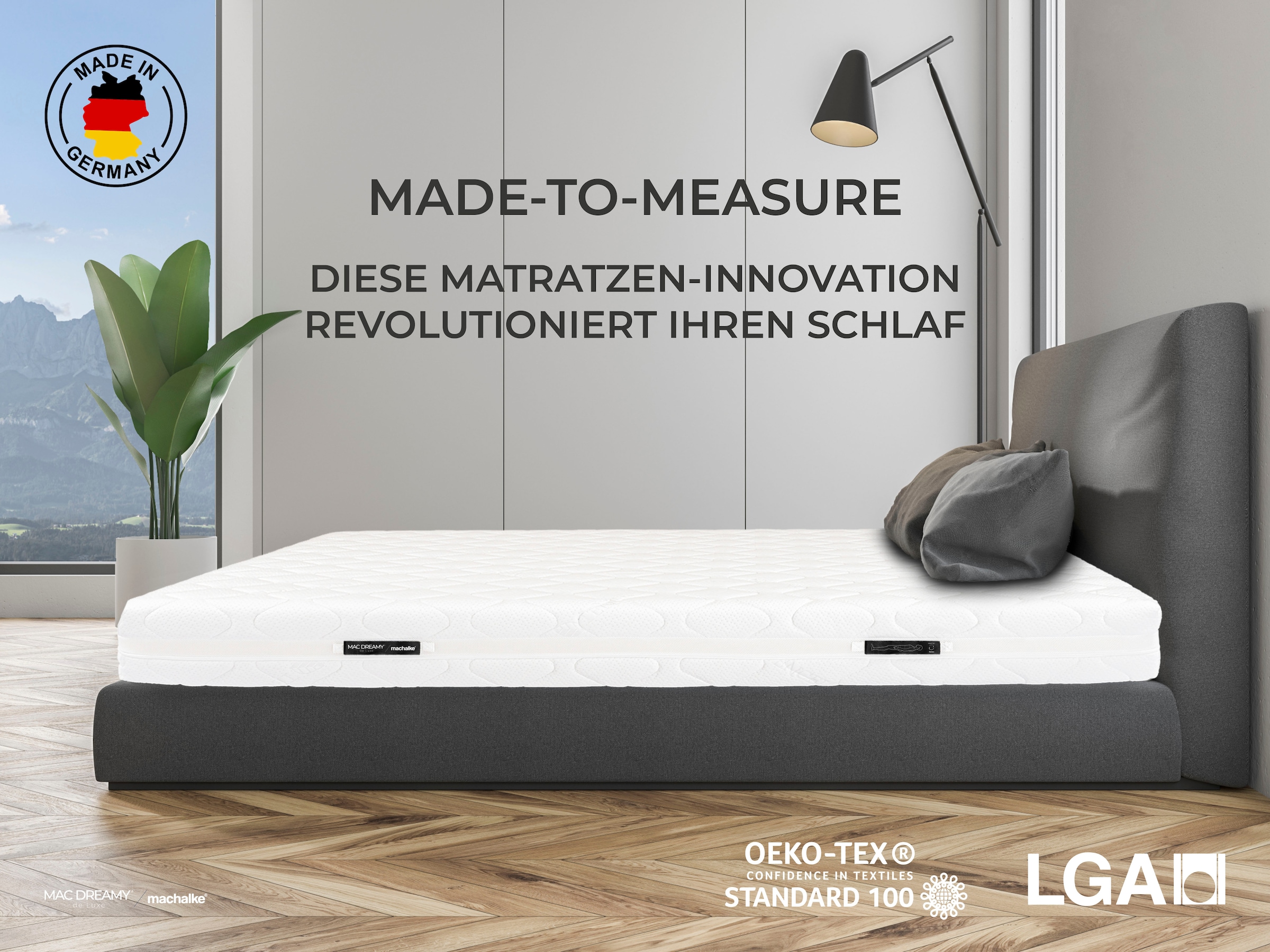 machalke® Kaltschaummatratze »Mac Dreamy de Luxe«, 20 cm hoch, Raumgewicht: 70 kg/m³, (1 St.), Premium Matratze in verschiedenen Grössen, luxuriöse Wendematratze