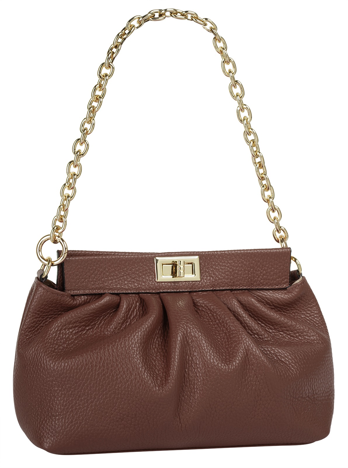 Cluty Umhängetasche, echt Leder, Made in Italy