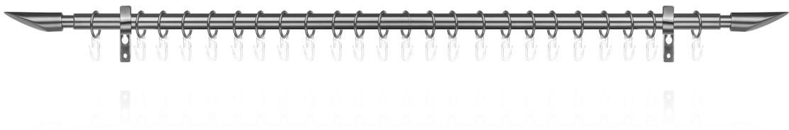 LICHTBLICK ORIGINAL Gardinenstange »Gardinenstange Lipstick, 20 mm, ausziehbar, 1 läufig 130 - 240 cm«, 1 läufig-läufig, ausziehbar, Einläufige Vorhangstange mit Ringen für Gardinen und Stores.