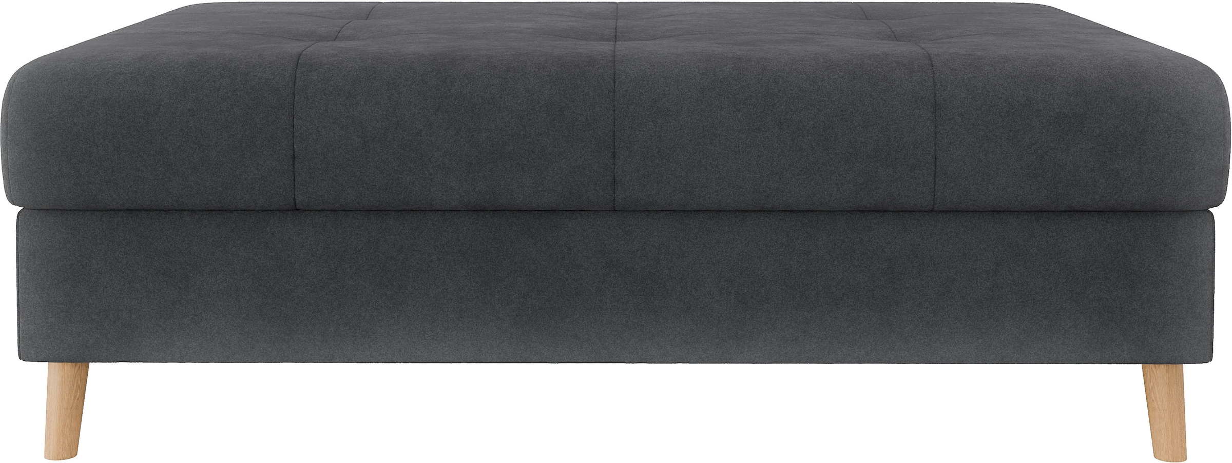 Home affaire Polsterhocker »CHARRE XXL, Steppung im Sitzbereich, Masse: B/T/H: 118/73/40 cm«, passend zur Serie CHARRE, auch in Cord und Bouclé