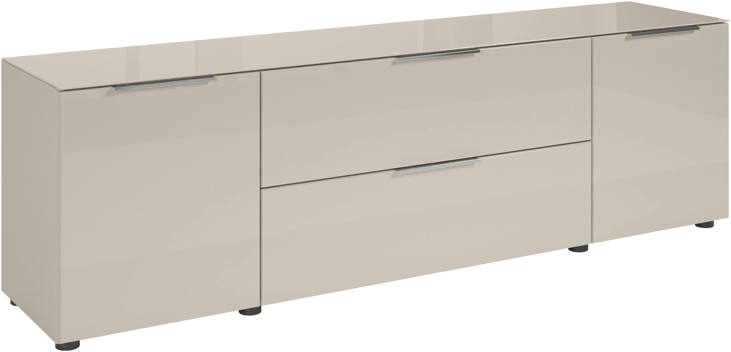 HBZ Lowboard »Santorin, BxHxT 180x99x40 cm«, (1 St.), Breite 180cm, Softclose für Türen und Schubkästen, Melaminbeschichtung