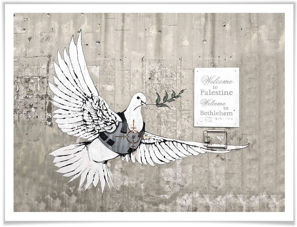Wall-Art Poster »Banksy Die Friedenstaube Graffiti«, Graffiti, (1 St.),  Poster, Wandbild, Bild, Wandposter online kaufen | Jelmoli-Versand