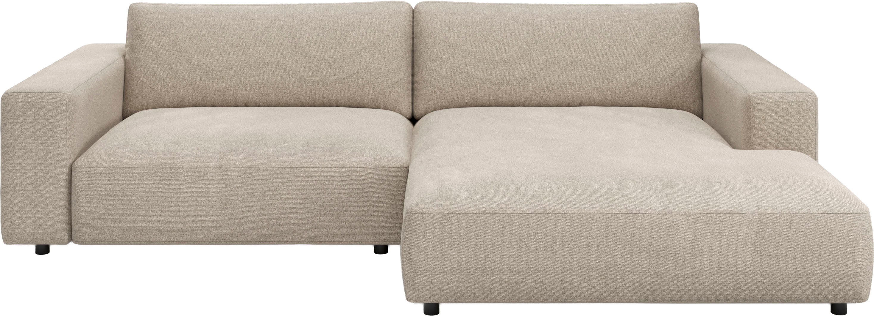 Musterring Ecksofa "MR LUCIA, Charakterstarker Lounge-Komfort von Musterring" XXL-Longchair, erstklassige Kammerkissen & zeitloser Look