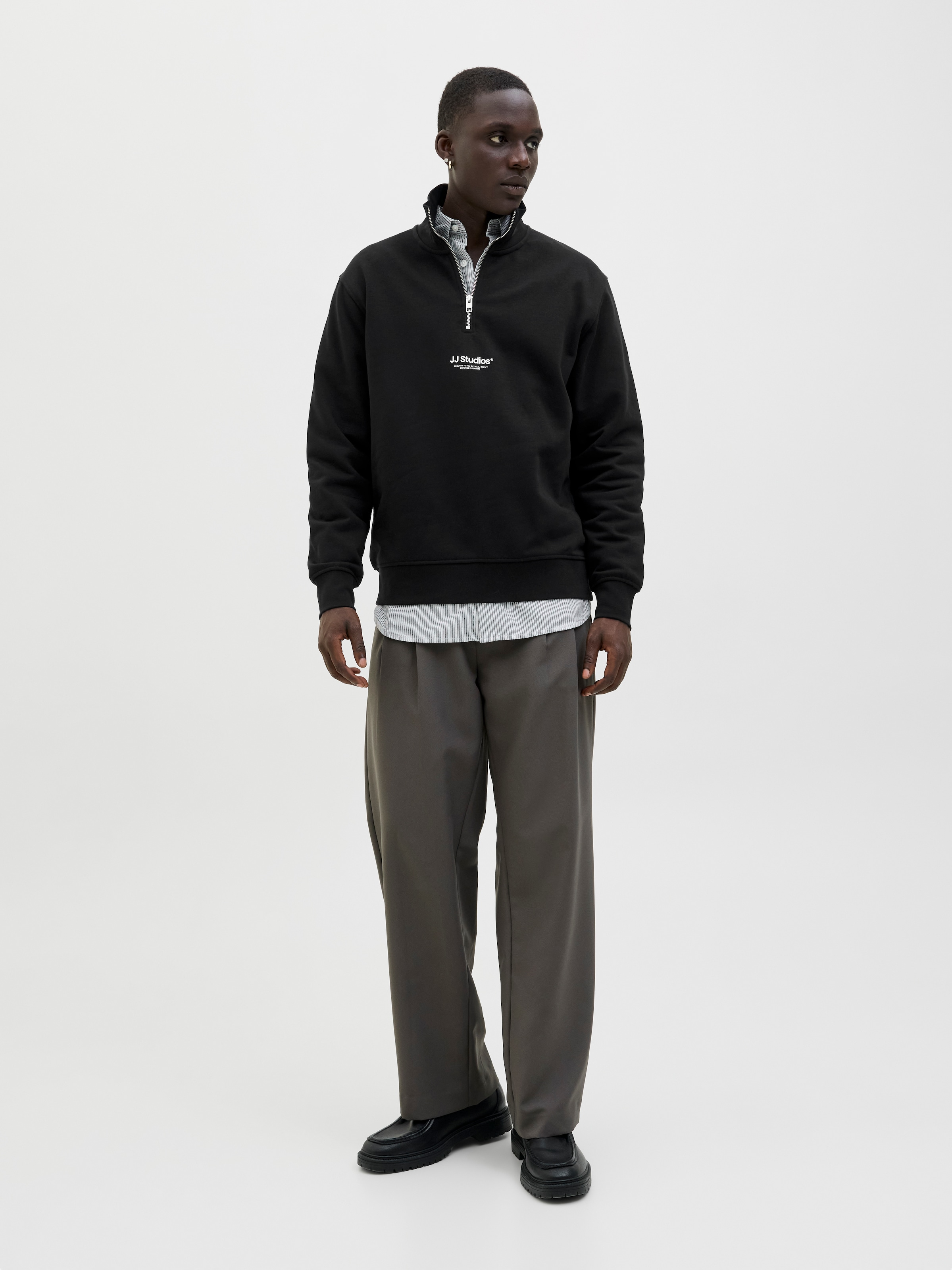 Jack & Jones Sweatshirt »JJESOHO SWEAT QUARTER ZIP HN NOOS«, mit Print