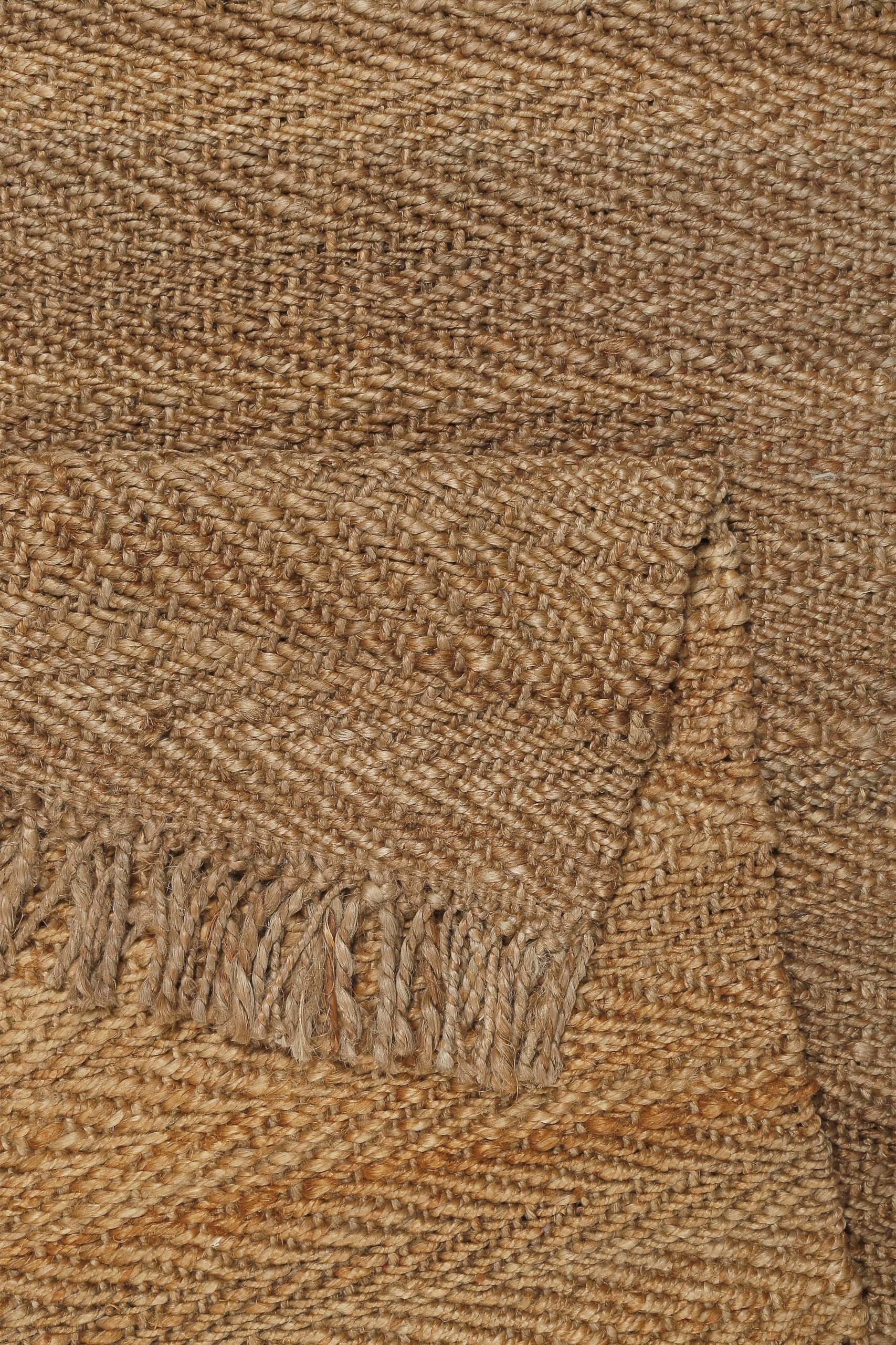 Green Looop Teppich »Dhurry«, rechteckig, 12 mm Höhe, handgewebt, robust, strapazierfähig, Jute, Natur, Wohnzimmer