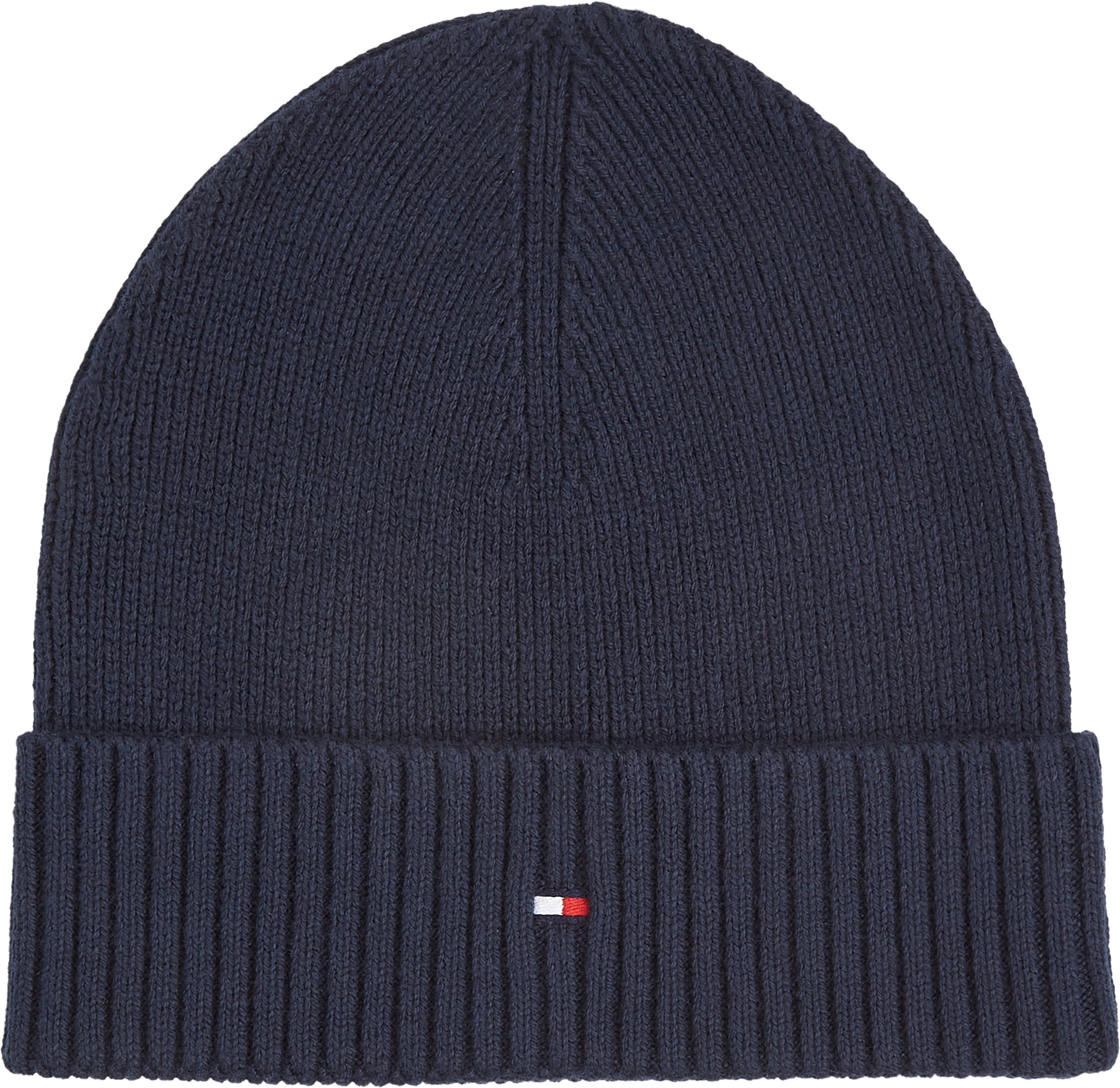 Tommy Hilfiger Strickmütze »TH FLAG PIMA COTTON BEANIE«, mit Logostickerei