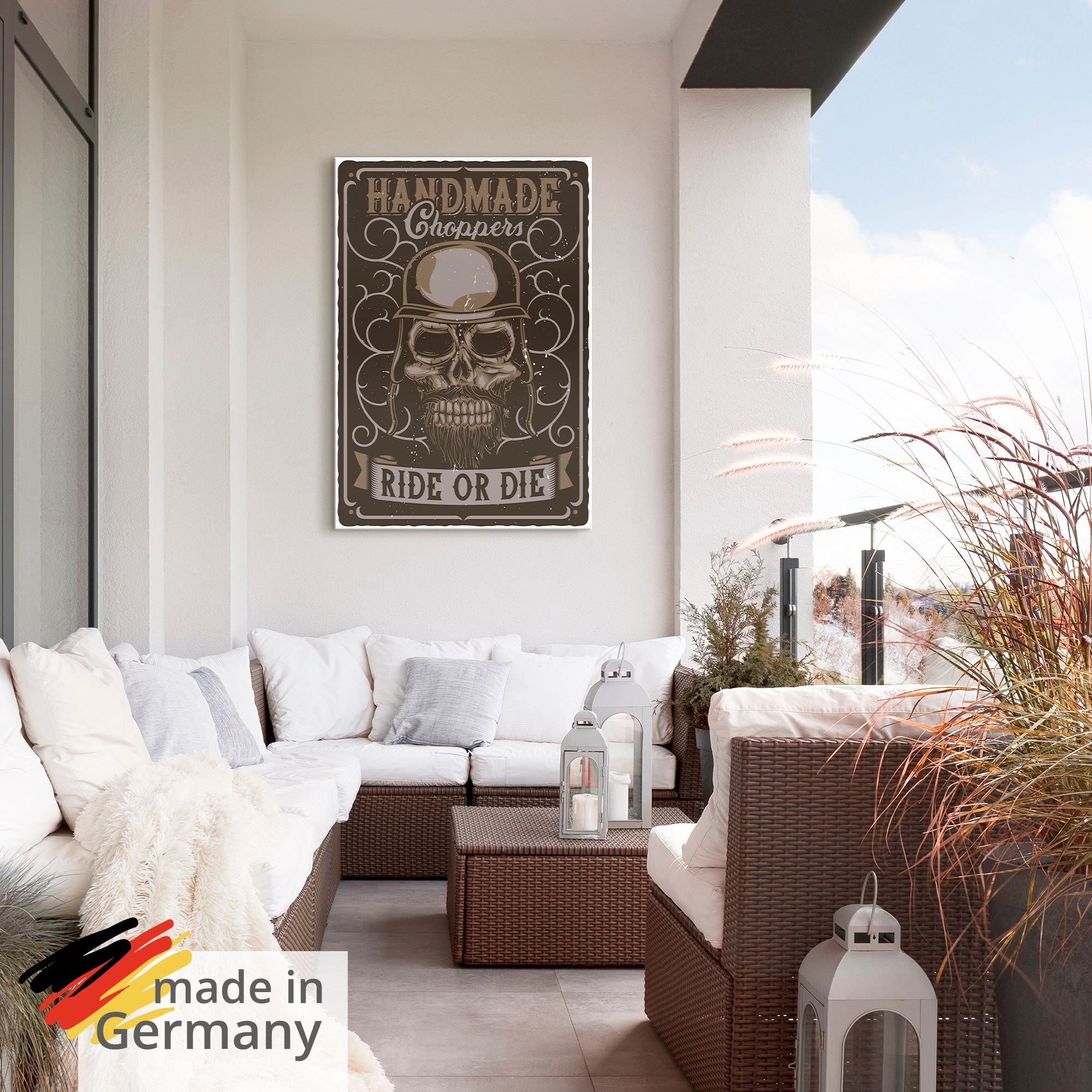 Artland Wandbild "Totenkopf" 1 Stk. tlg. als Alubild, Leinwandbild, Poster, Wandaufkleber in verschied. Größen