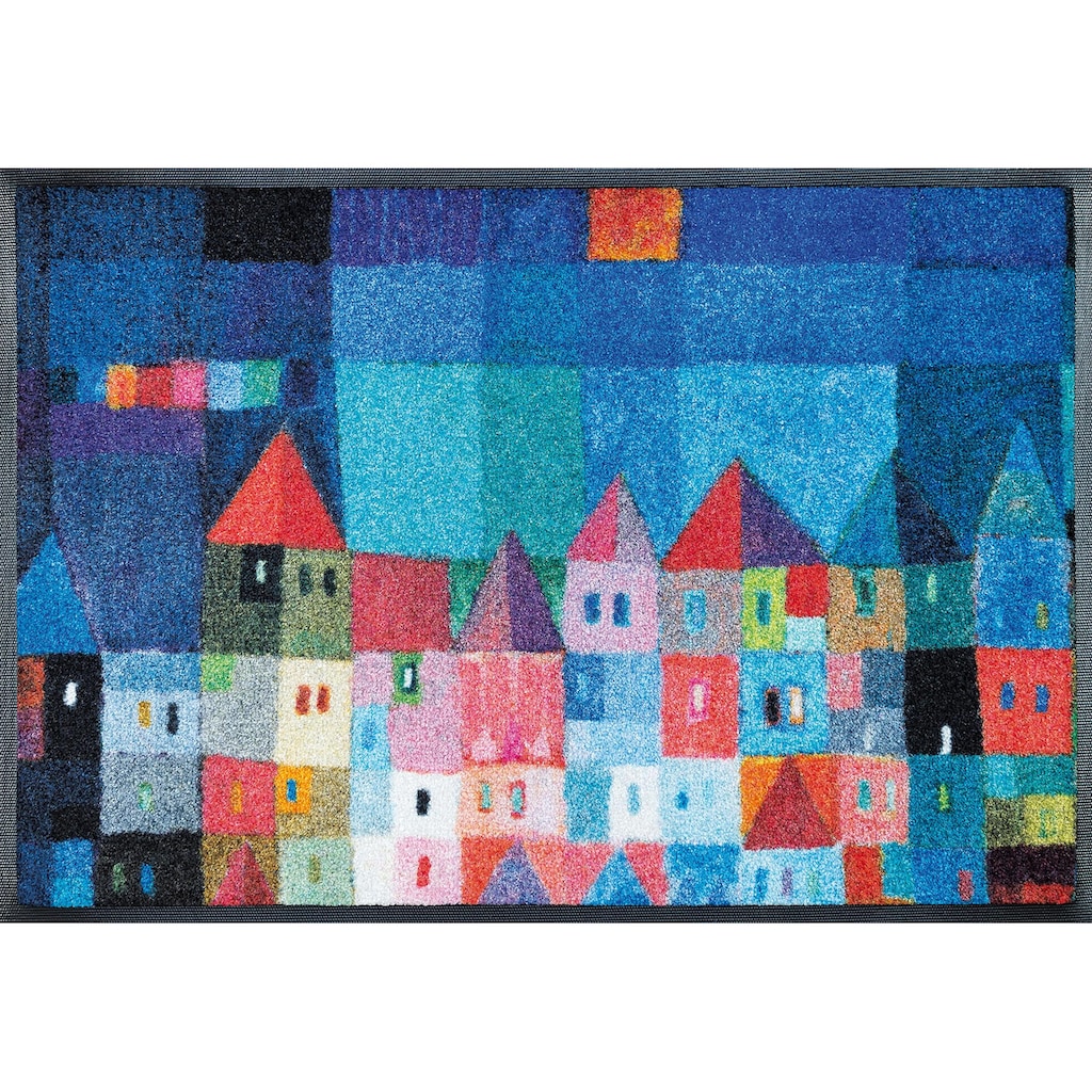 wash+dry by Kleen-Tex Fussmatte »Colourful Houses«, rechteckig