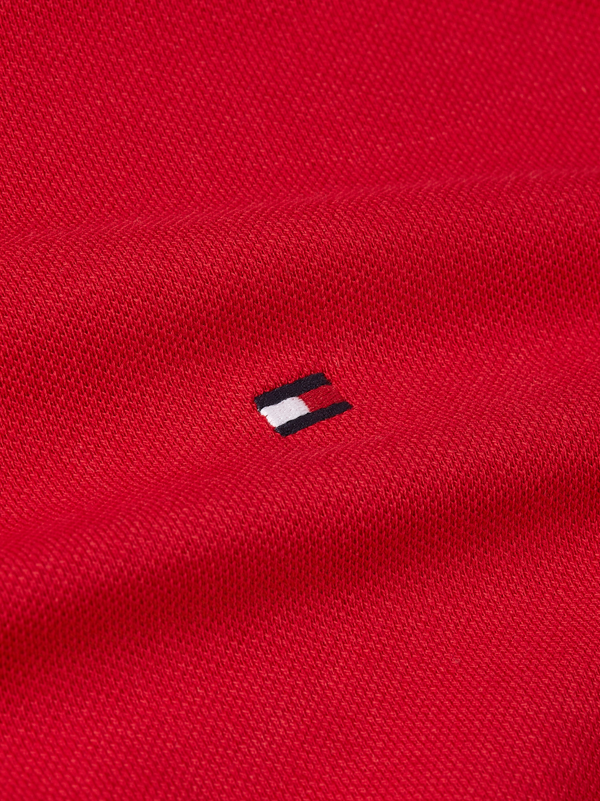 Tommy Hilfiger Poloshirt »1985 SLIM POLO mit Stickerei und Piqué-Qualität«, unifarben, casual, slim fit, Baumwollmix, Polokragen