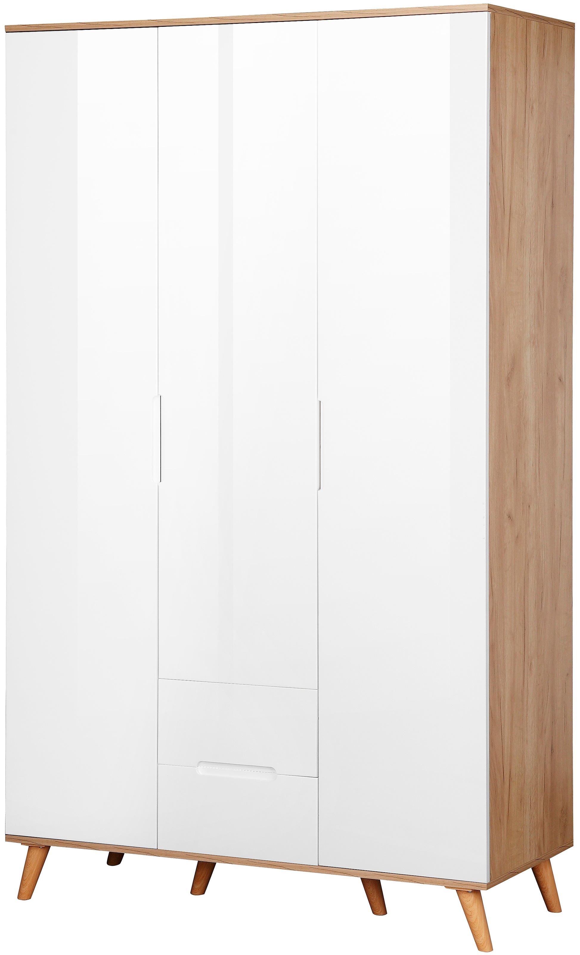 OTTO home Kleiderschrank "Lund Schlafzimmerschrankim skandinavischem Design" Garderobenschrank mit Premium Innenausstattung, Breite 120cm