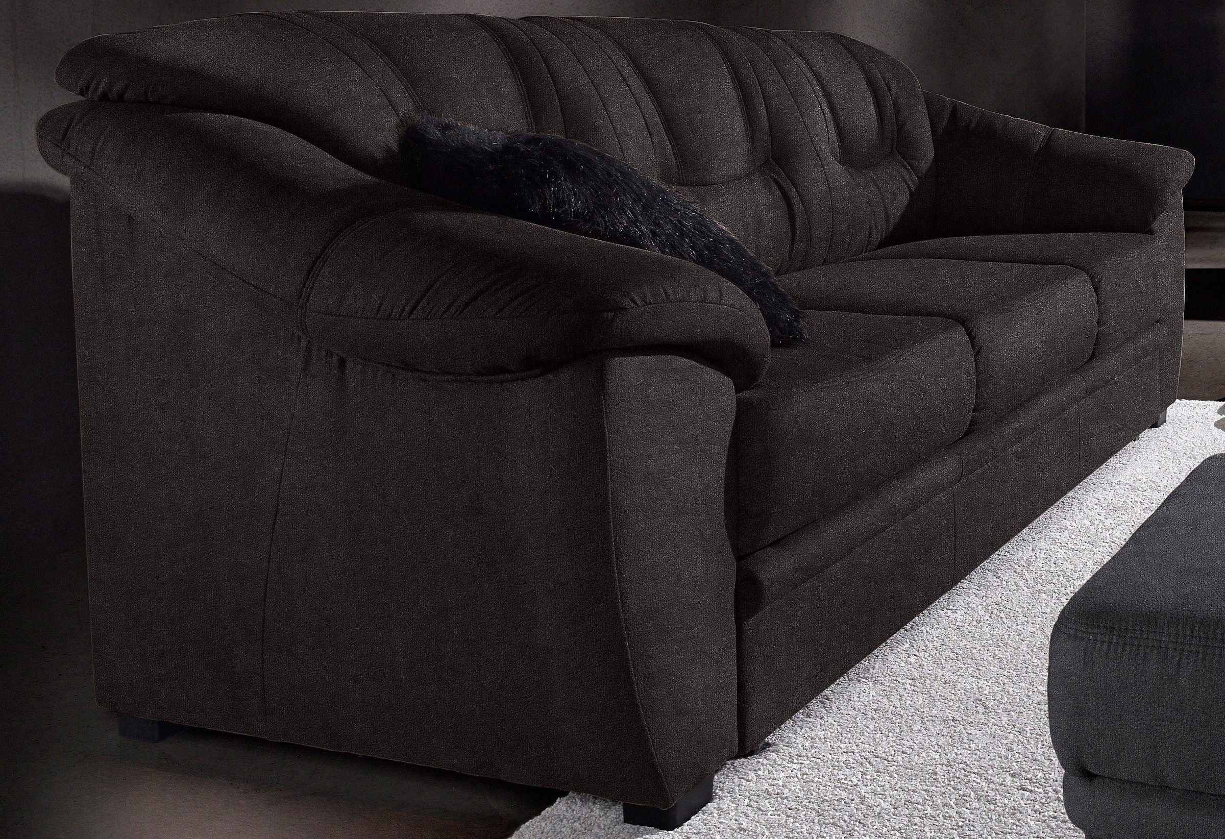 sit&more 3-Sitzer "Safira, B: 198 cm, Bettfunktion optional, Federkern-Polsterung" Komfortable Sitzhöhe 46 cm, Liegefläche 134 x 190 cm bei Bettfunktion