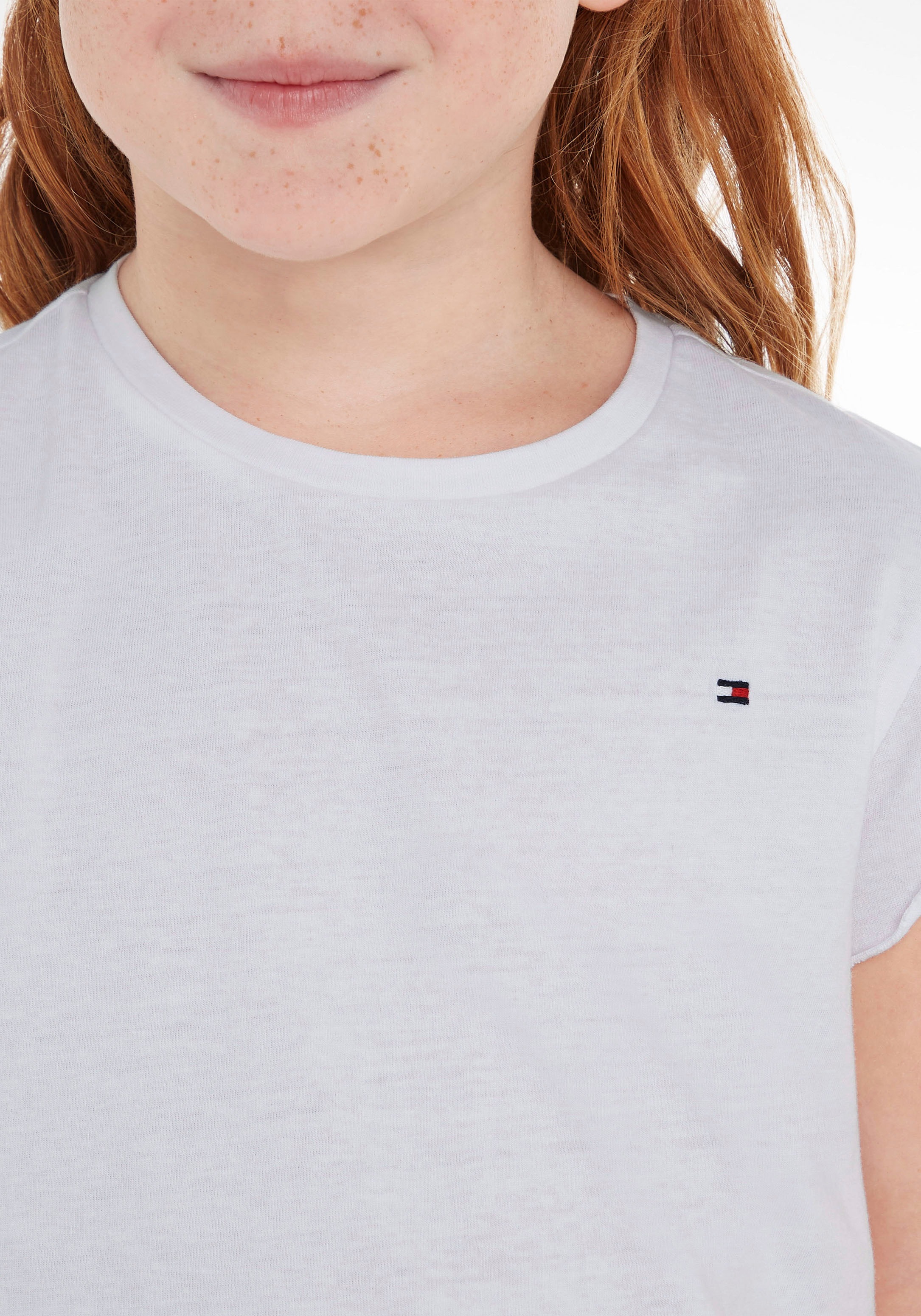 ✵ Tommy Hilfiger T-Shirt »ESSENTIAL RUFFLE SLEEVE TOP S/S«, mit kurzen  Ärmeln online entdecken | Jelmoli-Versand | T-Shirts