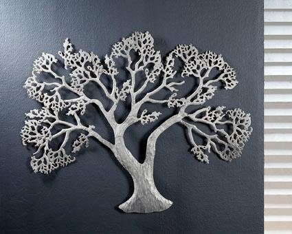 GILDE Wanddekoobjekt online Baum, im Esszimmer Metall, & | dekorativ »Wandrelief Wohnzimmer bestellen Jelmoli-Versand Wanddeko, silber«, aus