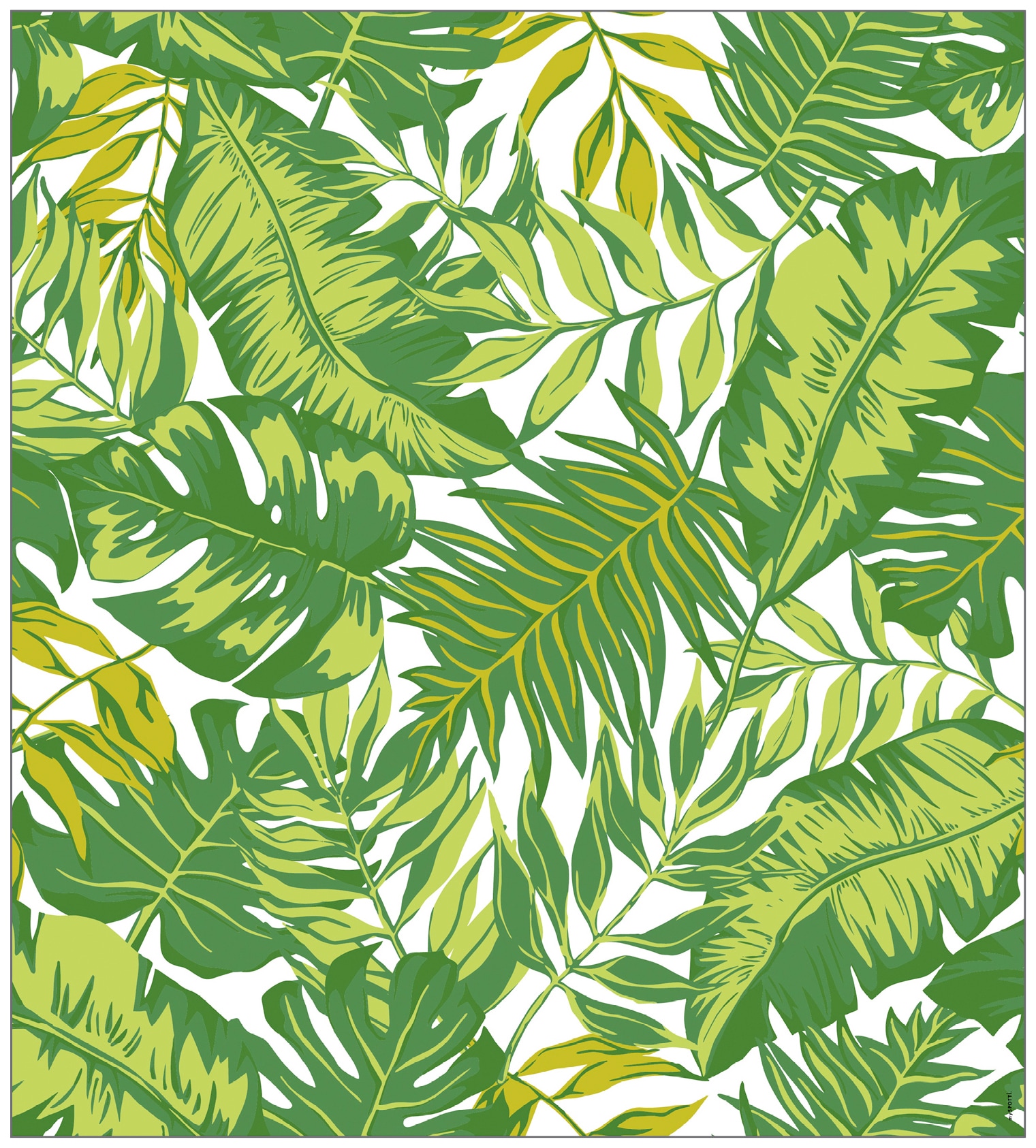 MySpotti Fensterfolie halbtransparent, 100 haftend, green«, 90 statisch haftend x cm, | kaufen online Palm »Look Jelmoli-Versand Leaves glattstatisch