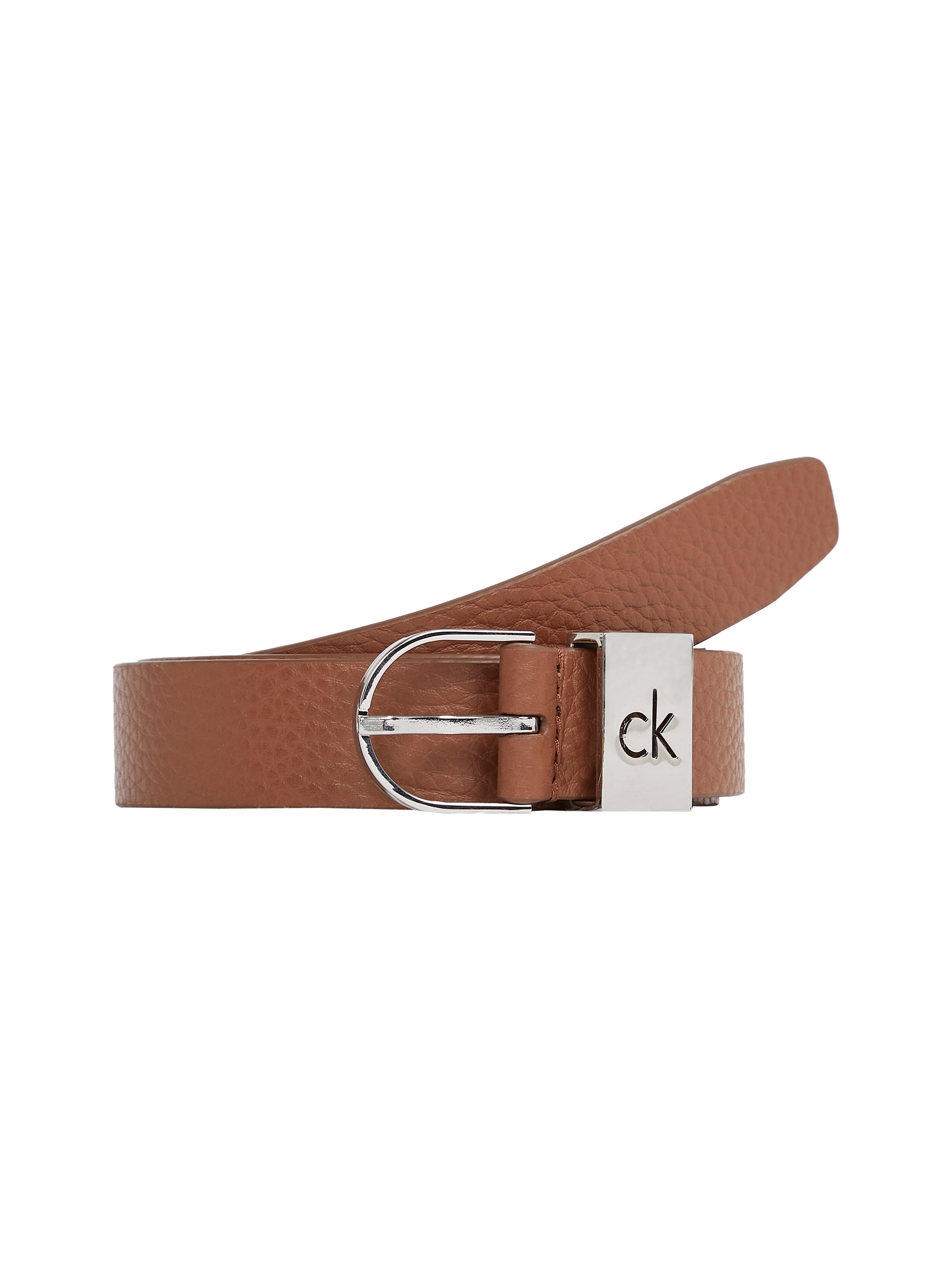 Calvin Klein Ledergürtel »CK LOOP THIN ROUND BUCKLE 2.5« Logoprägung