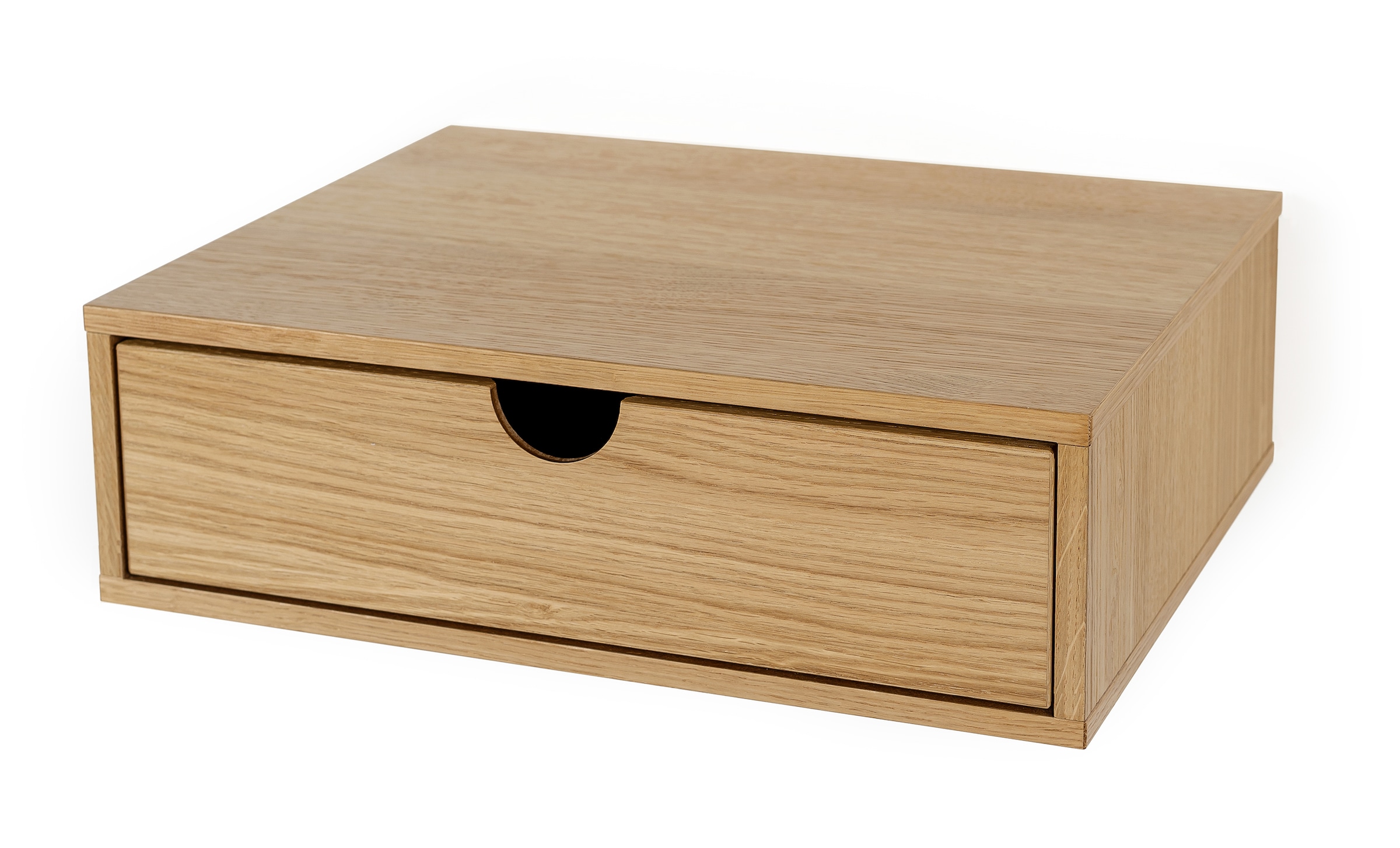 Woodman Nachttisch »Farsta, Beistelltisch, Ablage mit Schublade«, Holzfurnier aus Eiche, Breite 40 cm, Wandmontage