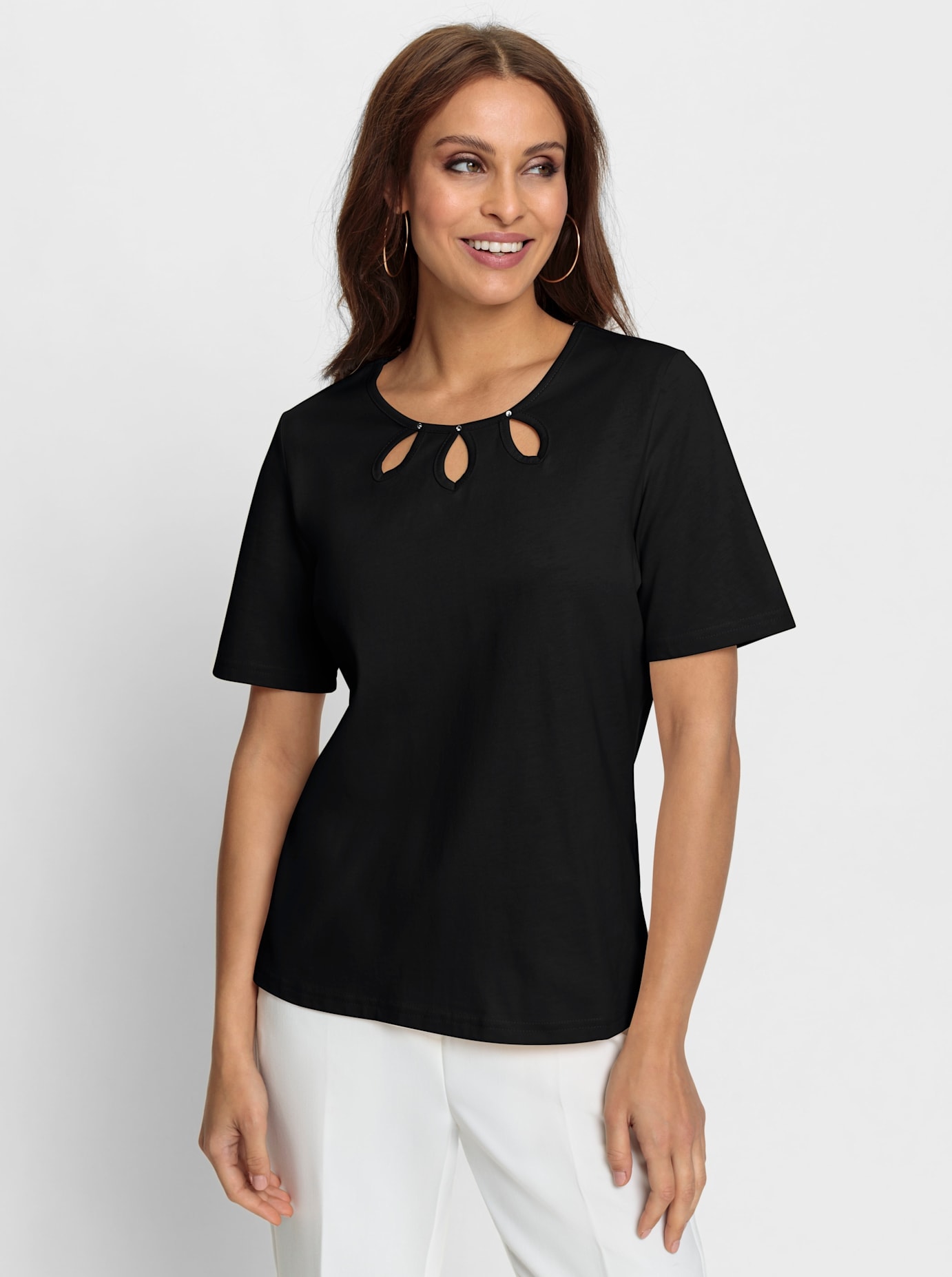 Lady Rundhalsshirt »Rundhals-Shirt«, (1 tlg.)