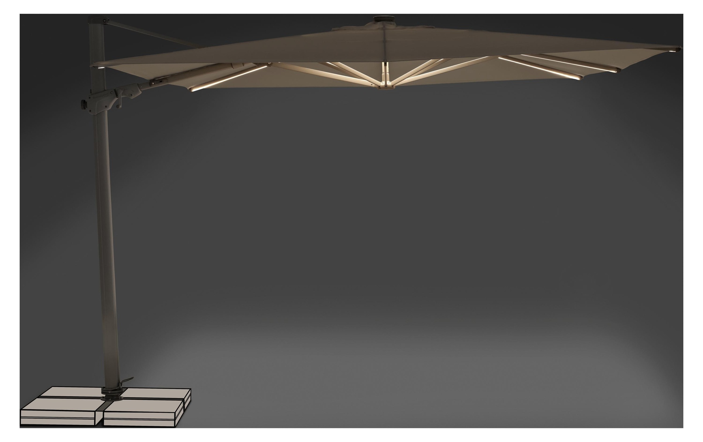 Sonnenschirm »Suncomfort by Glatz Varioflex Solar LED, 300 x 300 cm«