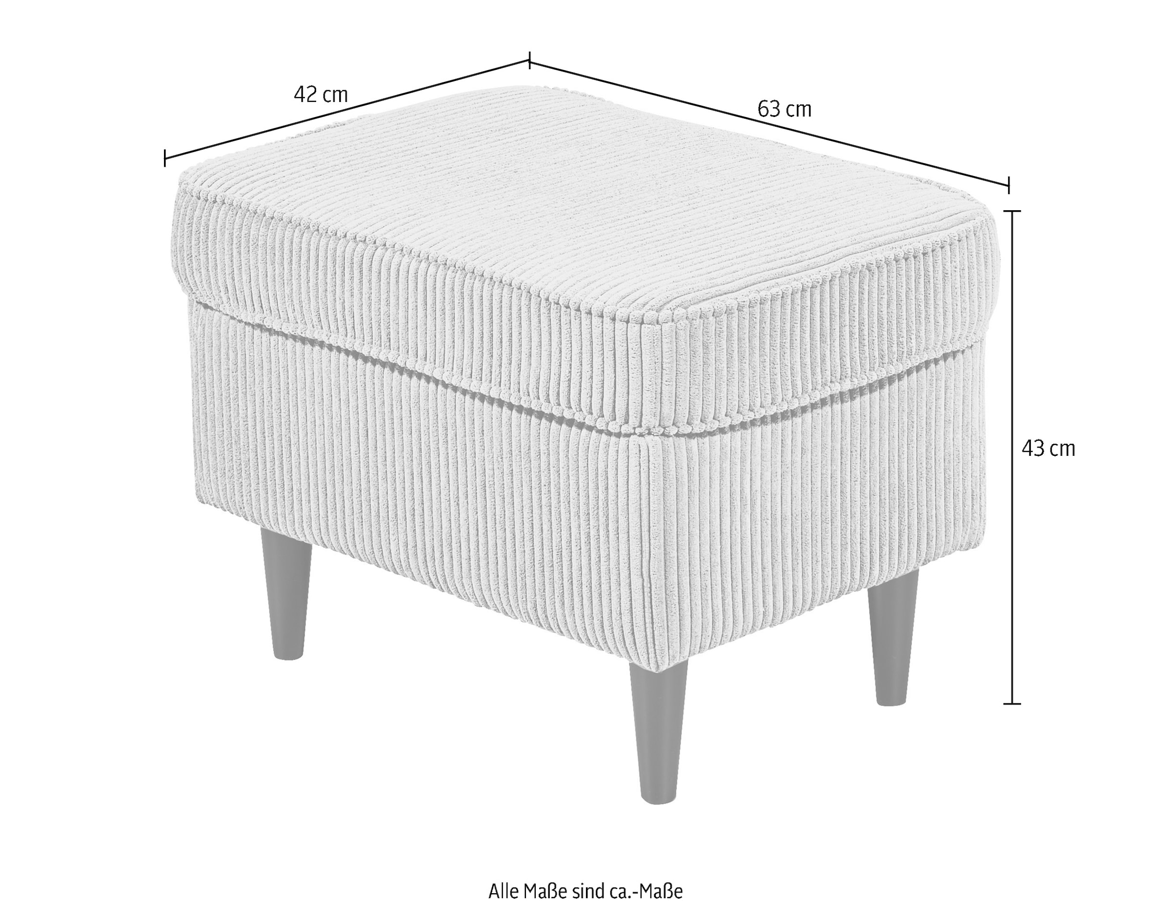 ED EXCITING DESIGN Hocker »Oskar«, mit Massivholzfüssen