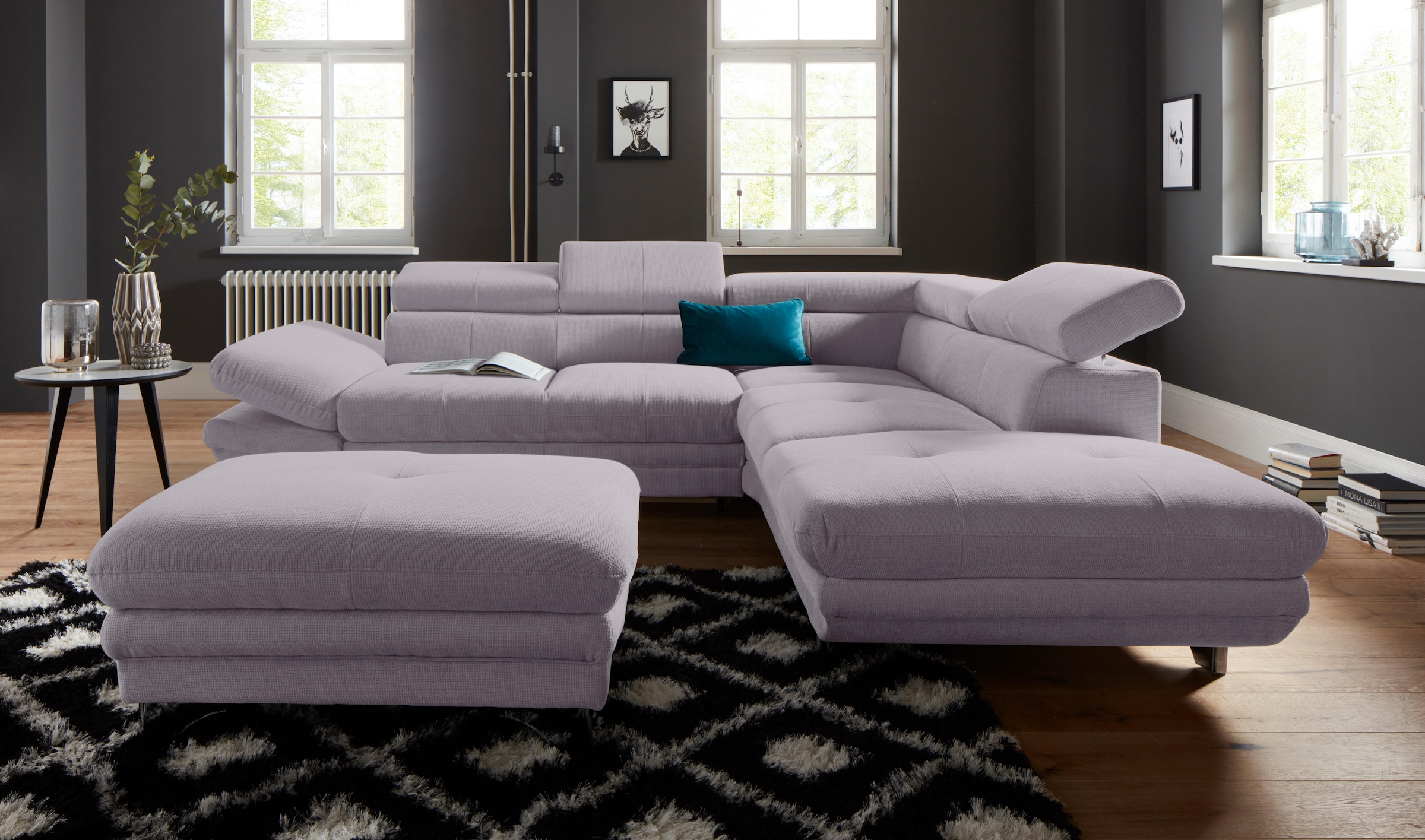 COTTA Ecksofa »Enterprise L-Form«, inklusive Kopf- und Armteilverstellung, wahlweise mit Bettfunktion