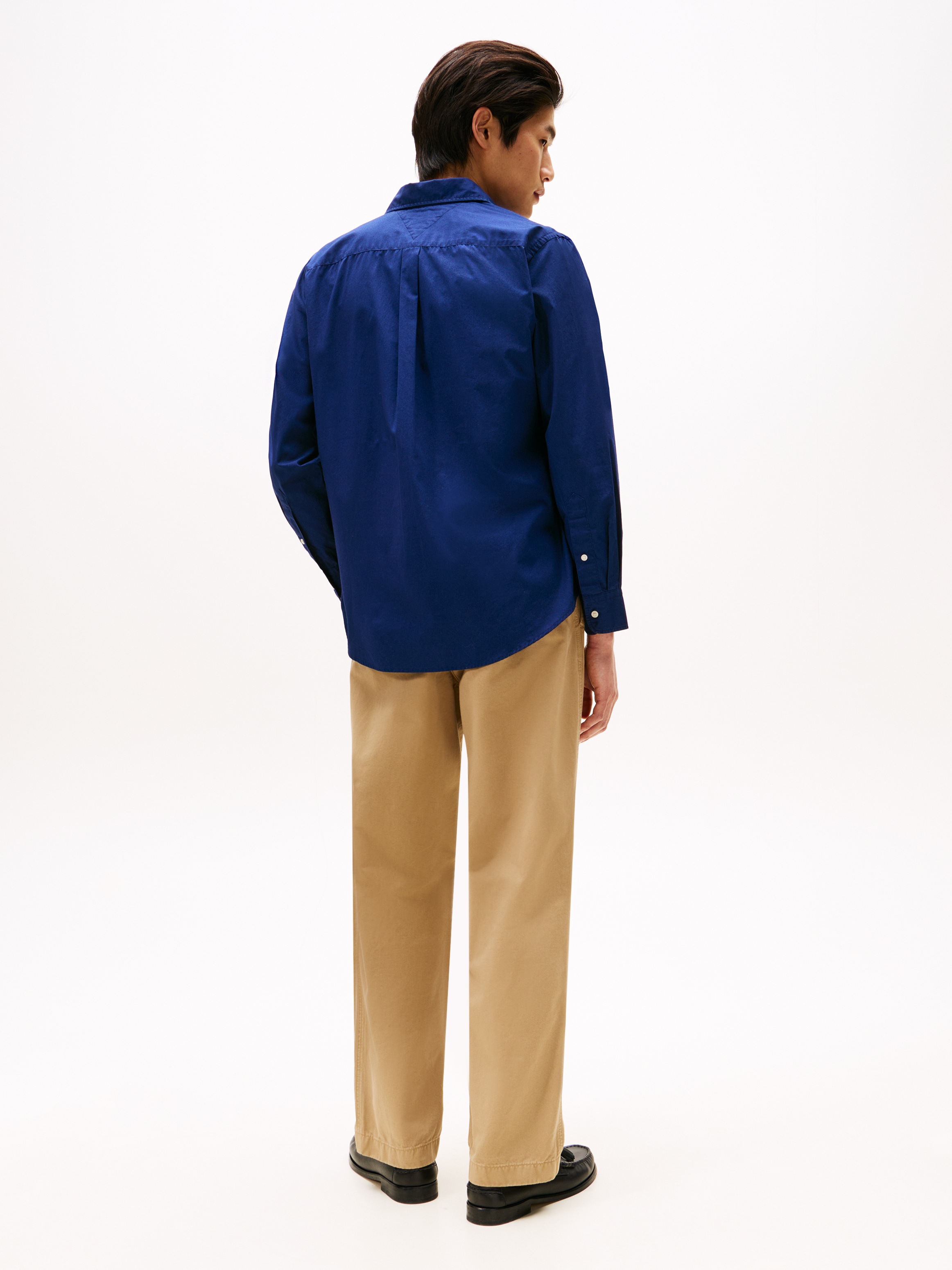 Tommy Hilfiger Businesshemd »FLEX POPLIN SOLID RF SHIRT 1«, mit Logostickerei