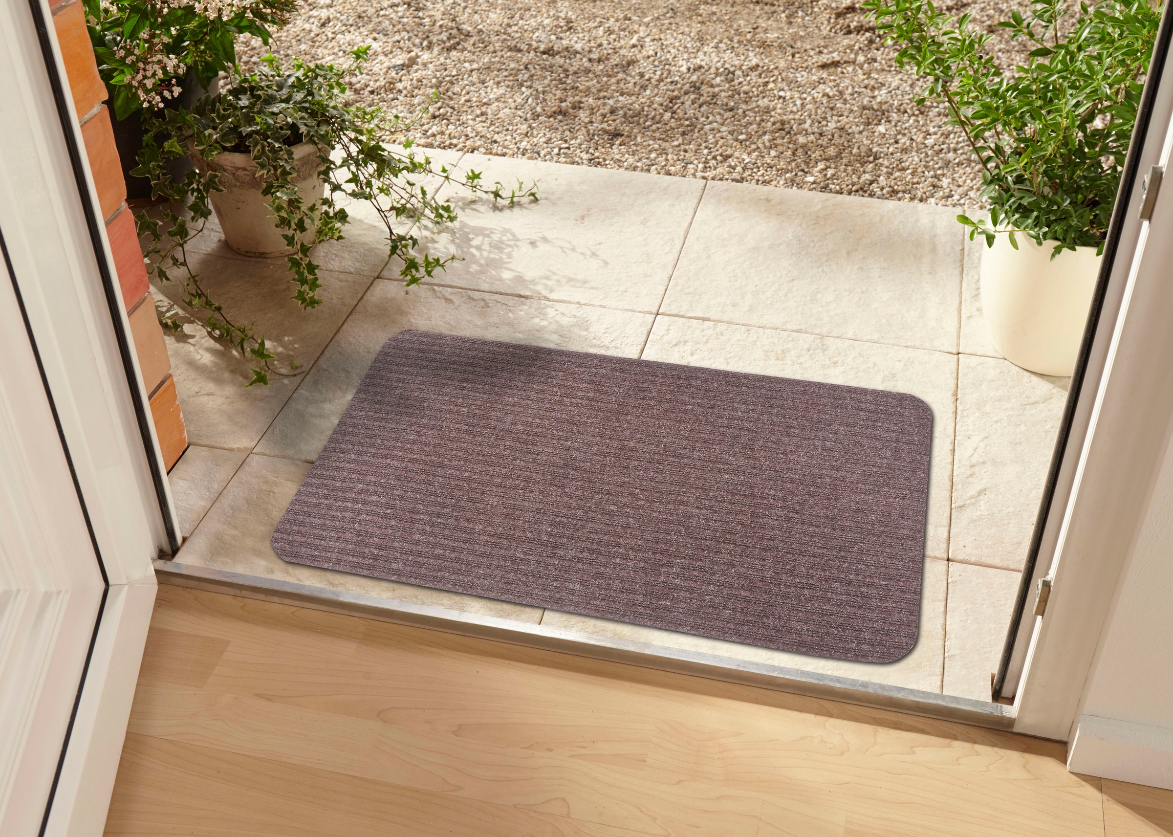 HANSE Home Fussmatte »Ribbed Mat, Türmatte«, rechteckig, 4 mm Höhe, Schmutzfangmatte, rutschfest, waschbar, wetterfest, Innen, Aussen, Flur