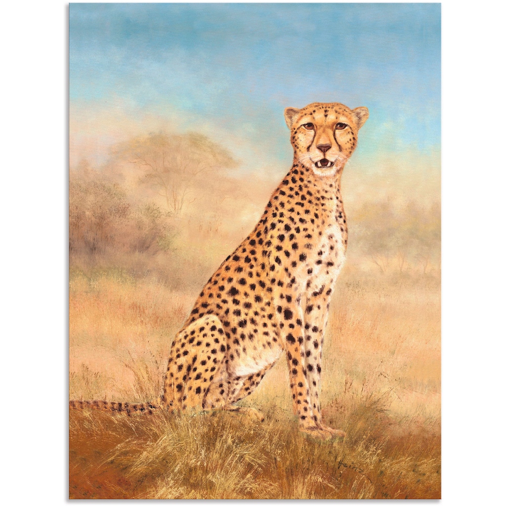 Artland Wandbild »Gepard Savanne«, Wildtiere, (1 St.)