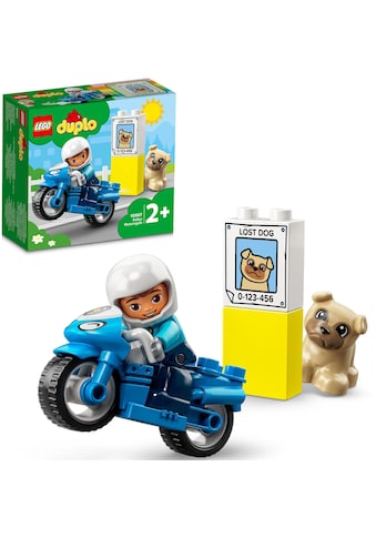 LEGO® Konstruktionsspielsteine »Polizeimotorrad (10967), LEGO® DUPLO«, (5 St.), Made... kaufen