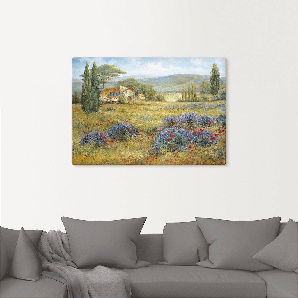 Artland Leinwandbild »Provence Lavendelwiese«, Bilder von Europa, (1 St.)