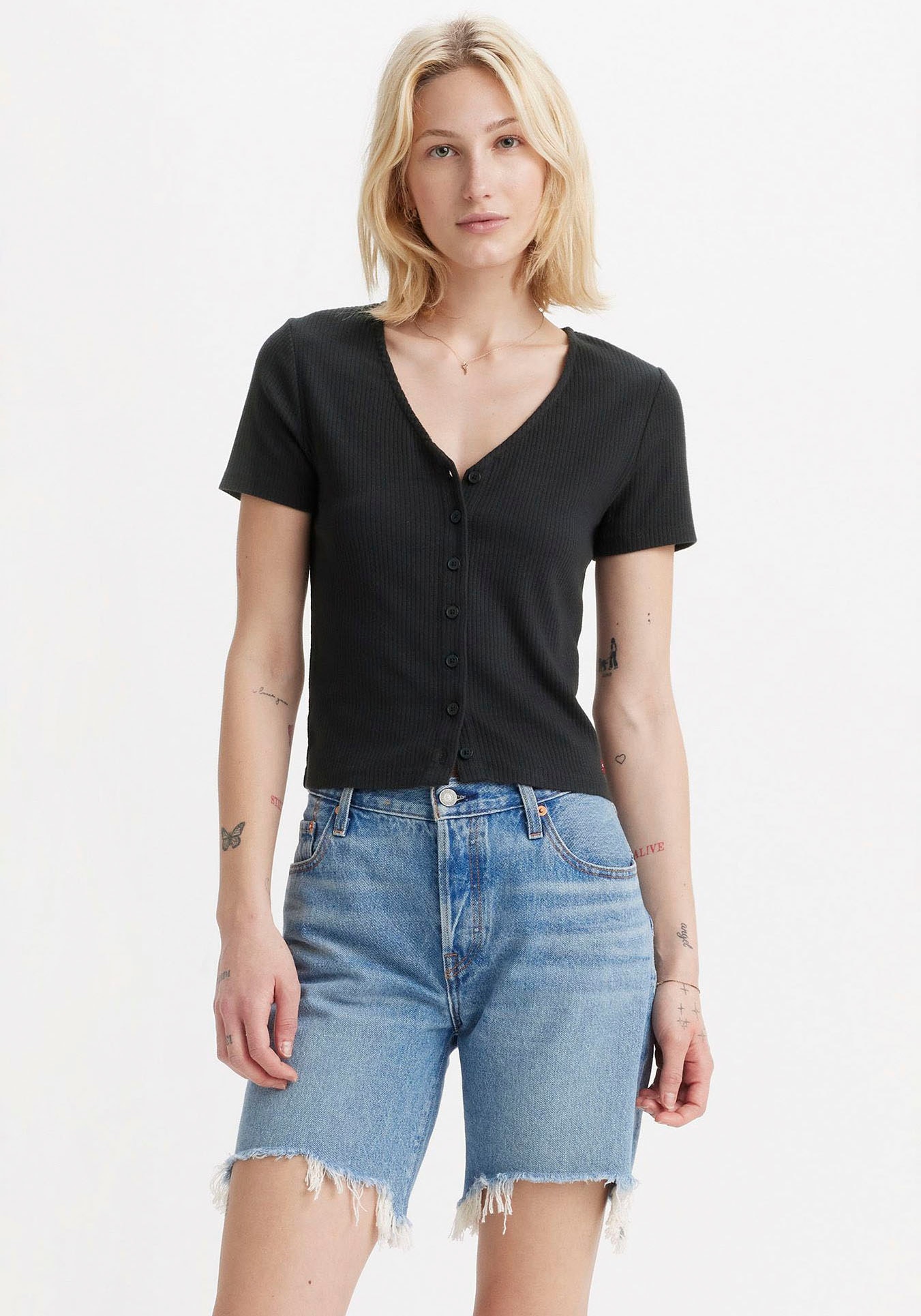 Levi's® V-Shirt mit Knopfleiste