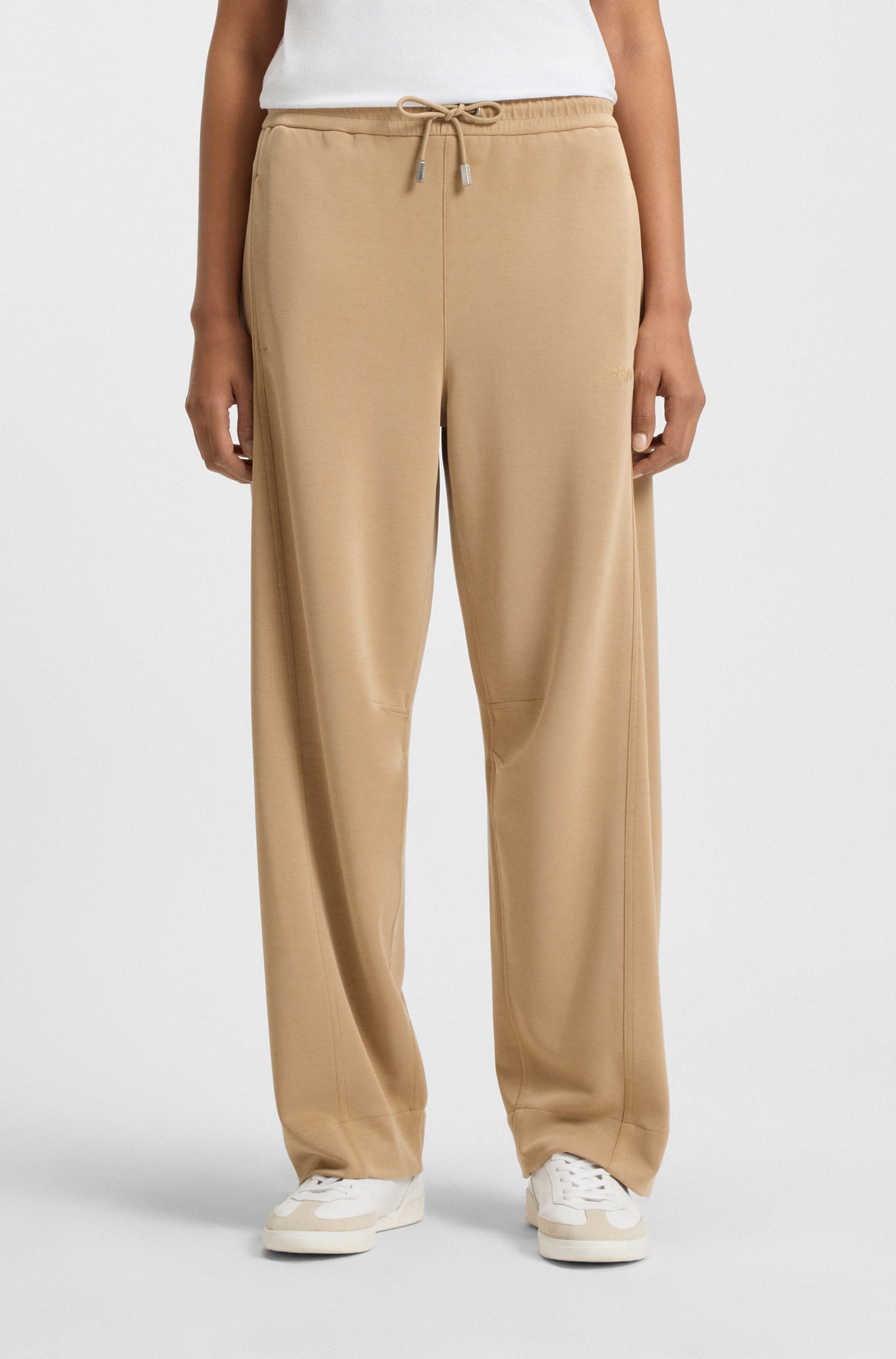 BOSS ORANGE Stoffhose »Elijah Premium Damenmode« Balloon Shape, Cupro Material