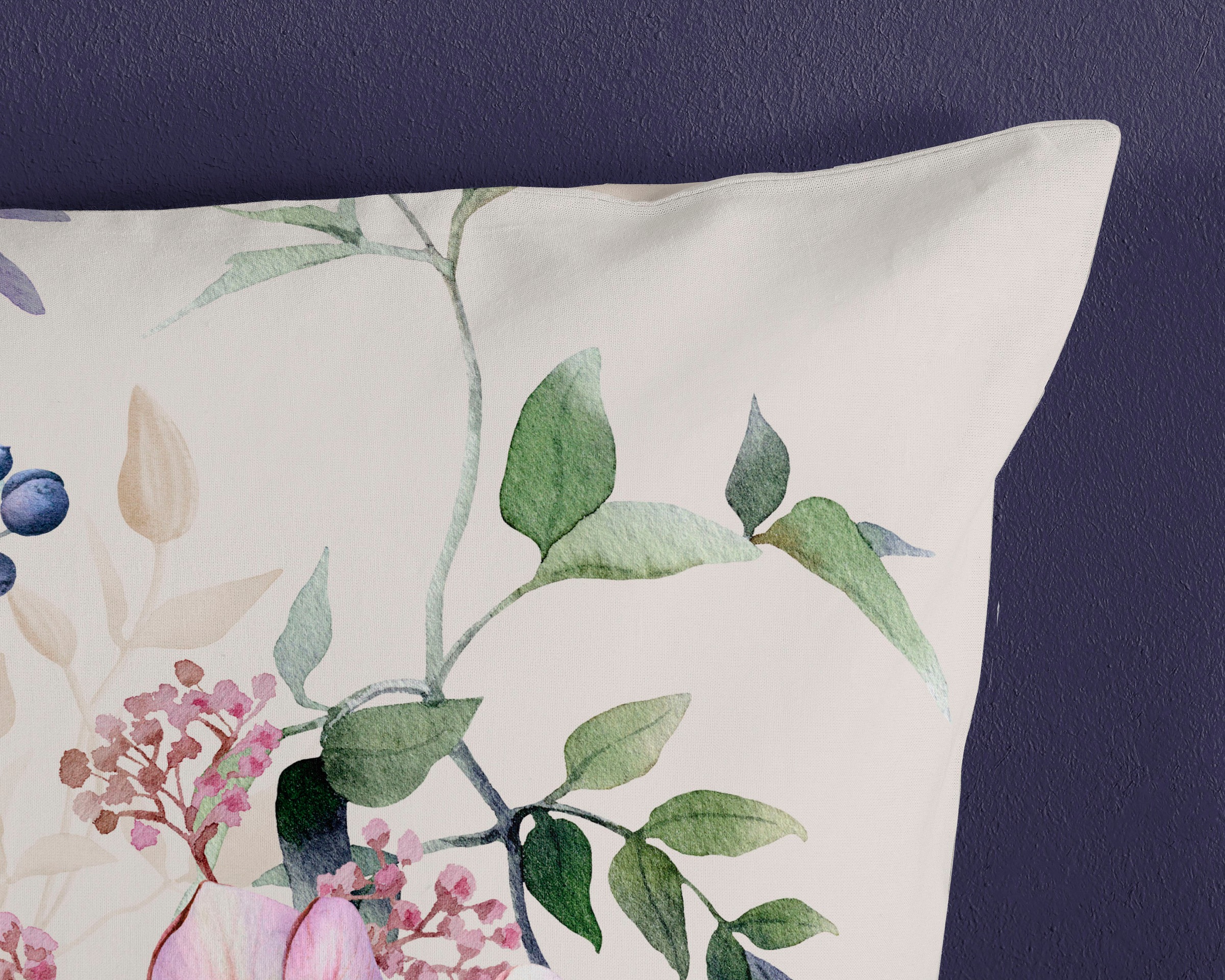 PURE luxury collection Wendebettwäsche »Dinda«, 135x200, Pflegeleicht, Reissverschluss, Wendeoptik, Blumen, Natur