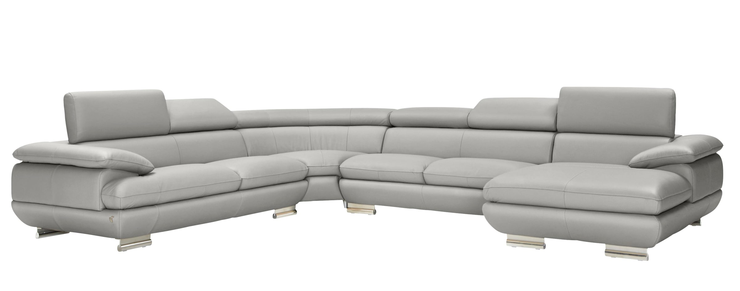 CALIA ITALIA Wohnlandschaft »Magic, italienisches Sofa zum Träumen, erstklassiger Sitzkomfort«, verstellbaren Kopfstützen zum Relaxen, in 2 Lederqualitäten, U-Form