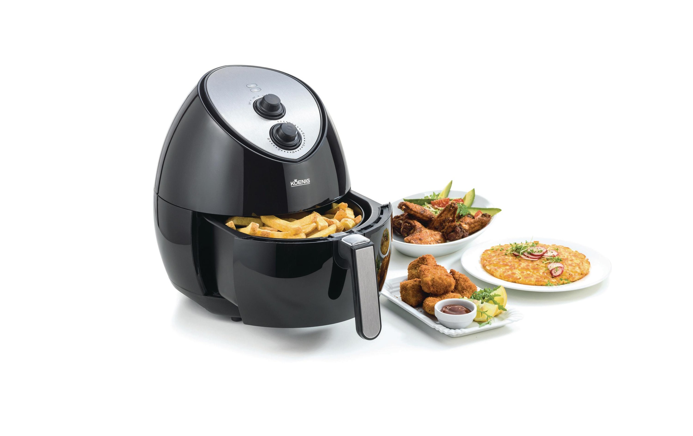 KOENIG Heissluftfritteuse »Quick Pure, 2, 1 kg«, 1500 W, Fassungsvermögen 3,2 l