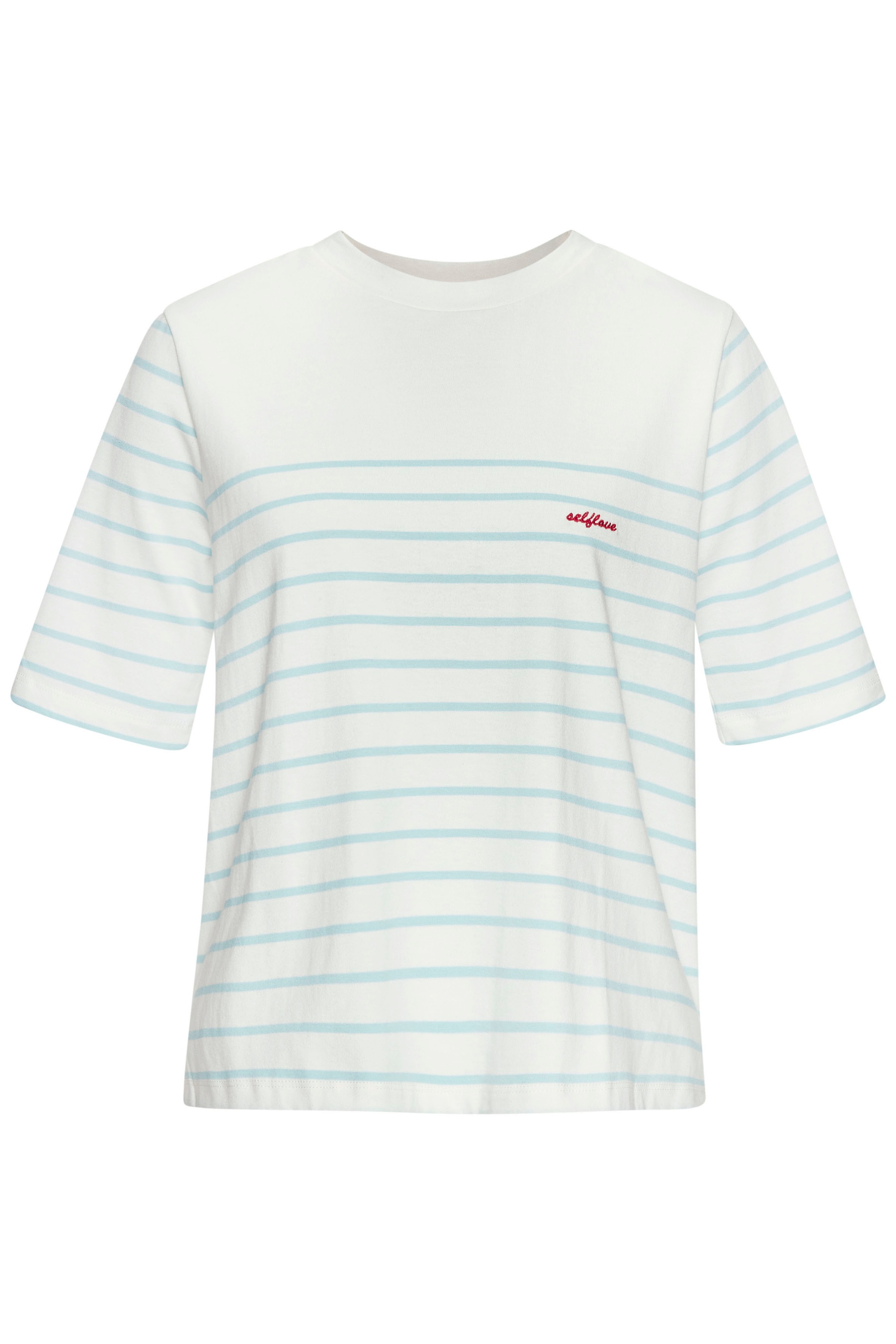 LASCANA T-Shirt mit Streifen, Kurzarmshirt aus Baumwolle, schlanke Optik, Basic