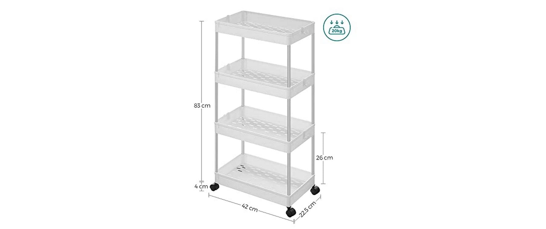 SONGMICS Rollwagen »40 x 86 x 22 cm«