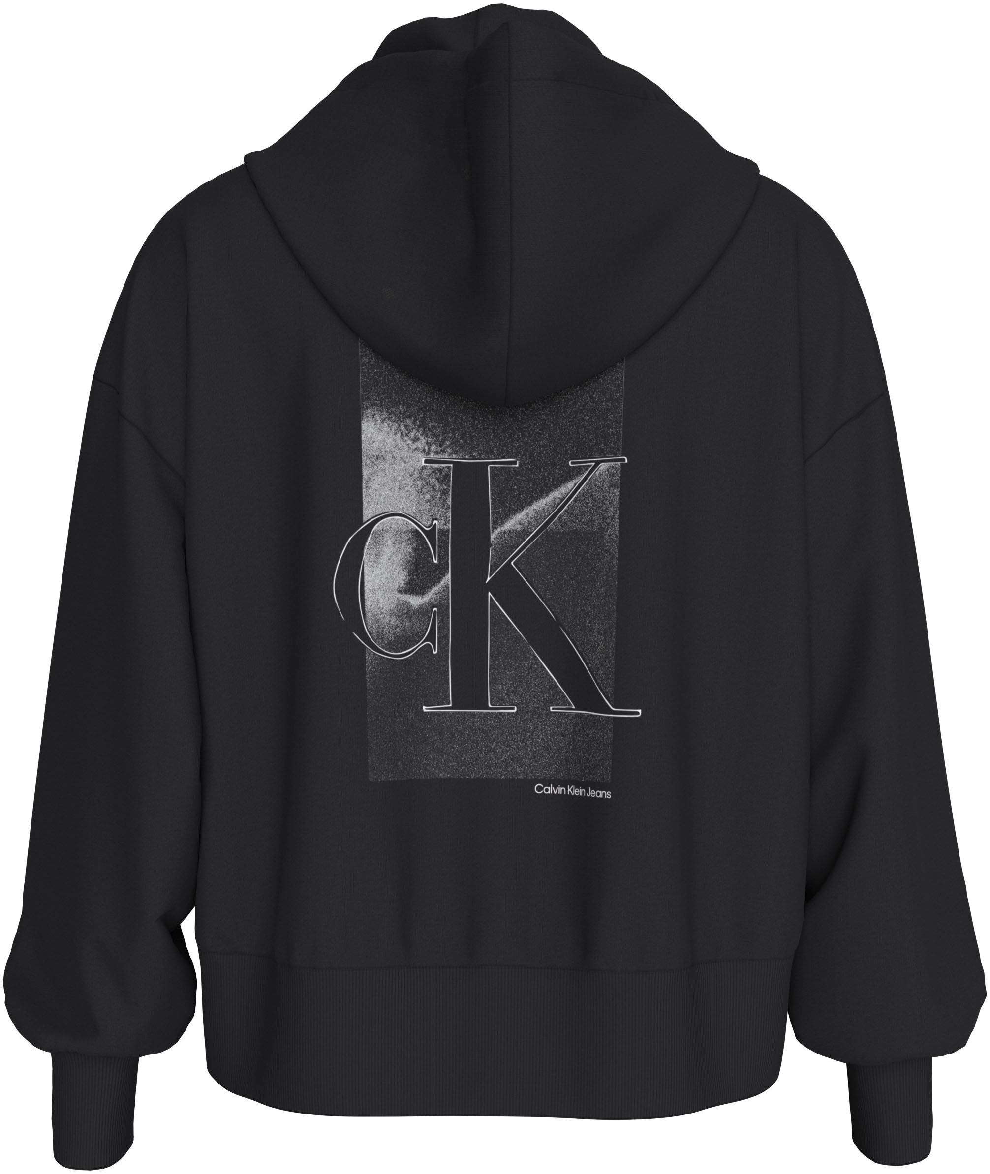 Calvin Klein Jeans Plus Sweatshirt »PLUS DIFFUSED CK ZIP-THROUGH«, in Grossen Grössen mit Backprint