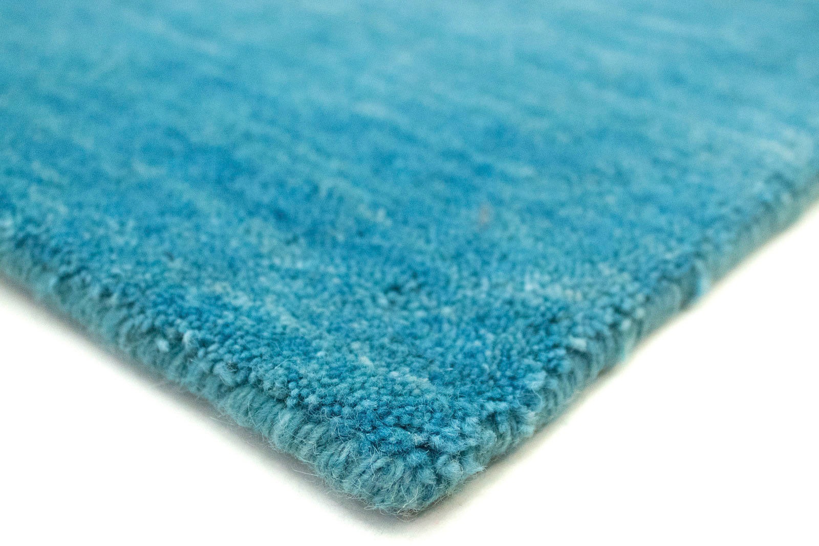 morgenland Wollteppich »Uni - Gabbeh Teppich - Softy«, rechteckig, 1,6 mm Höhe, Gabbeh Optik, Uni Farben, reine Wolle, sehr weicher Flor, Wohnzimmer