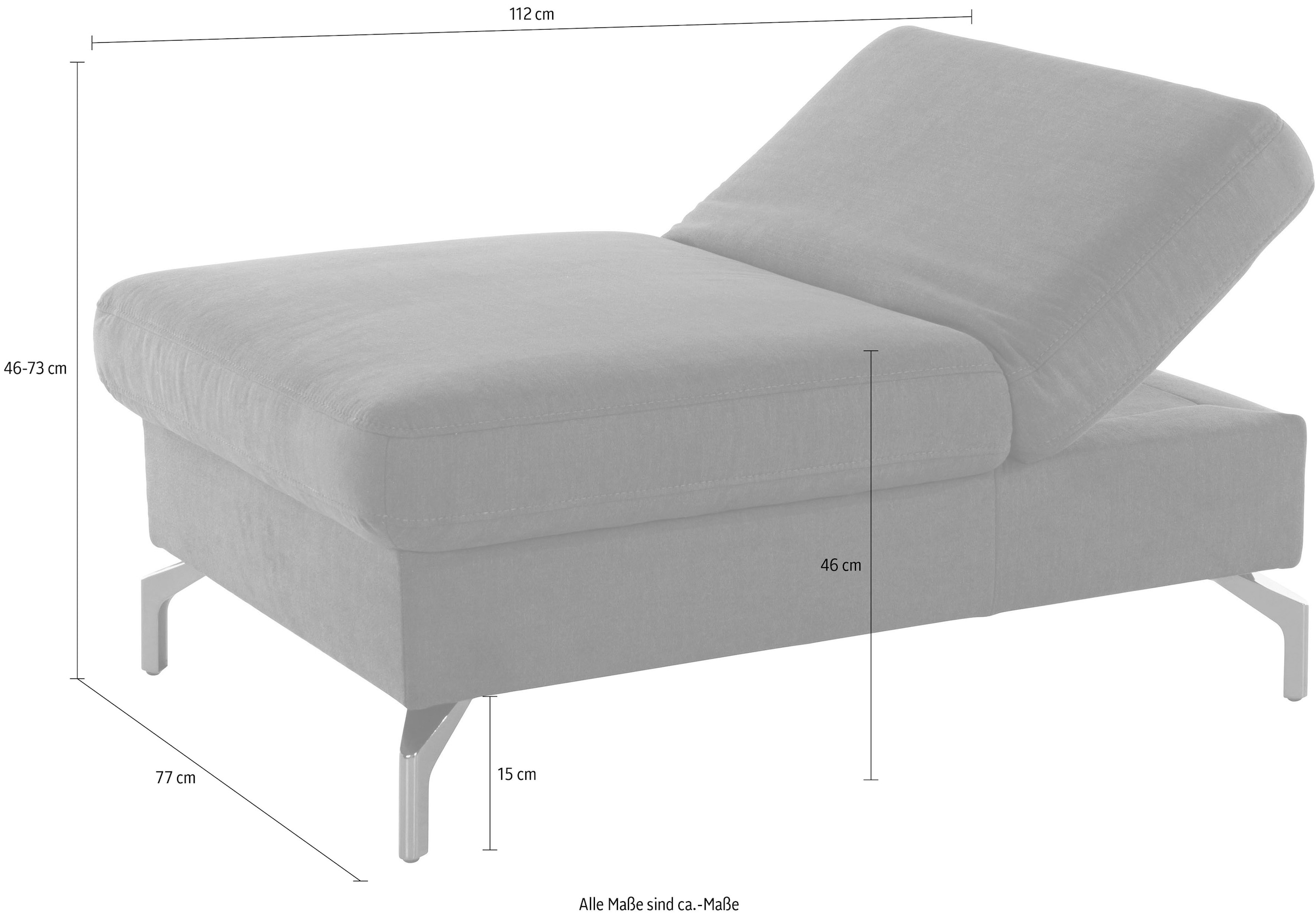 sit&more Hocker »Brisbane«, Fusshöhe 15 cm, mit Federkern und Klappfunktion
