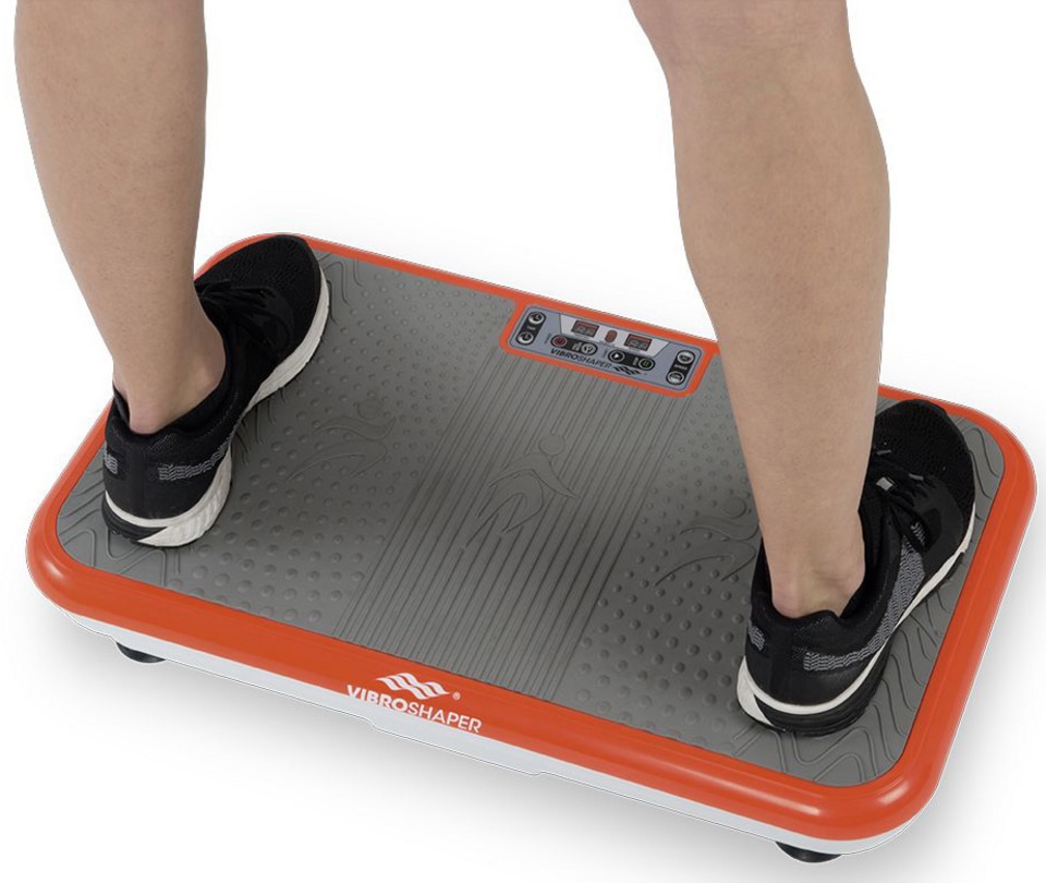 MediaShop Vibrationsplatte »VIBROSHAPER« 200 W 3 Intensitätsstufen Set, mit Trainingsbändern