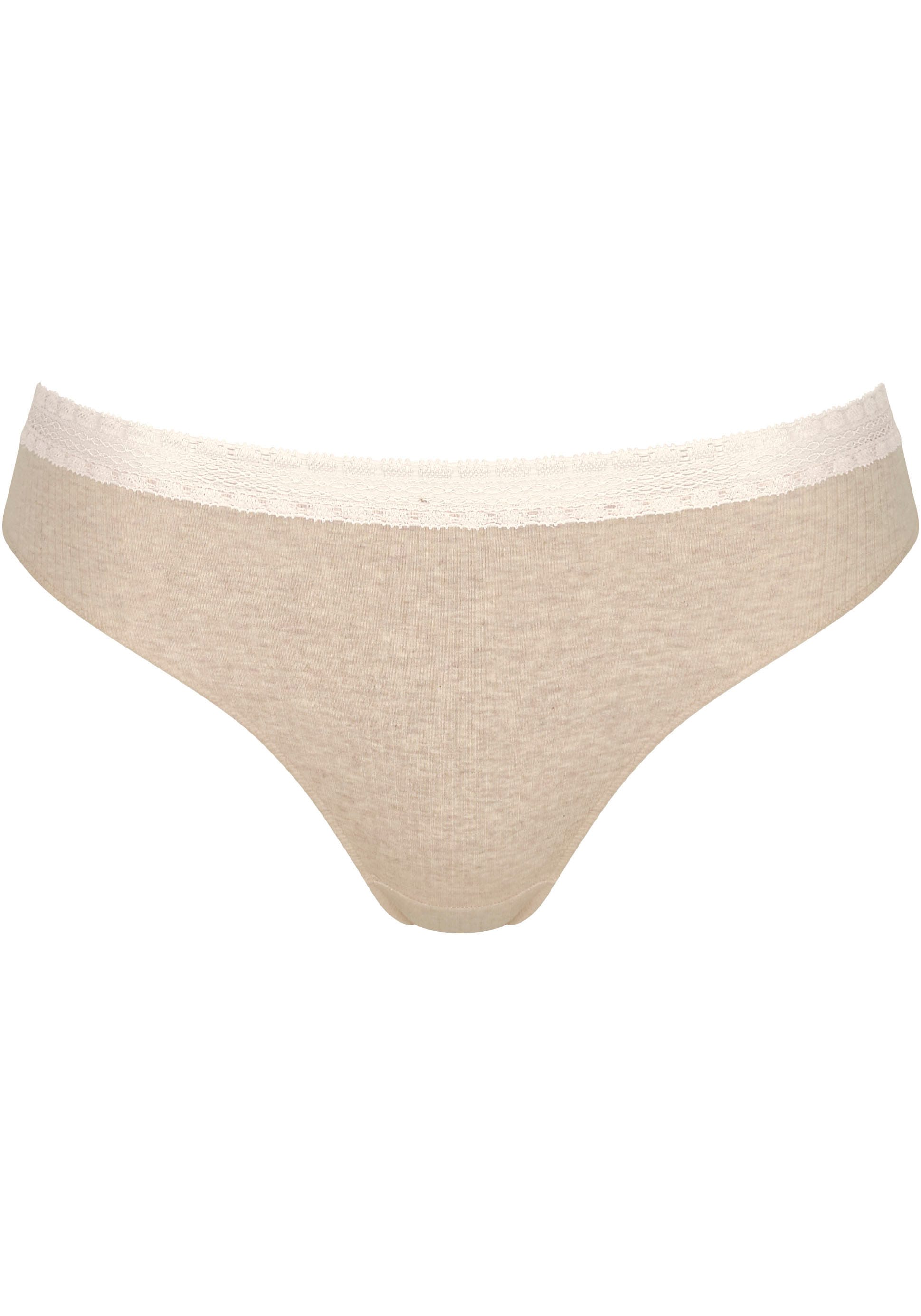 sloggi Tai-Slip »GO Ribbed«, (2er Pack), Feinripp, Baumwollmix, Stretch-Spitze, bequem, elastisch, weich