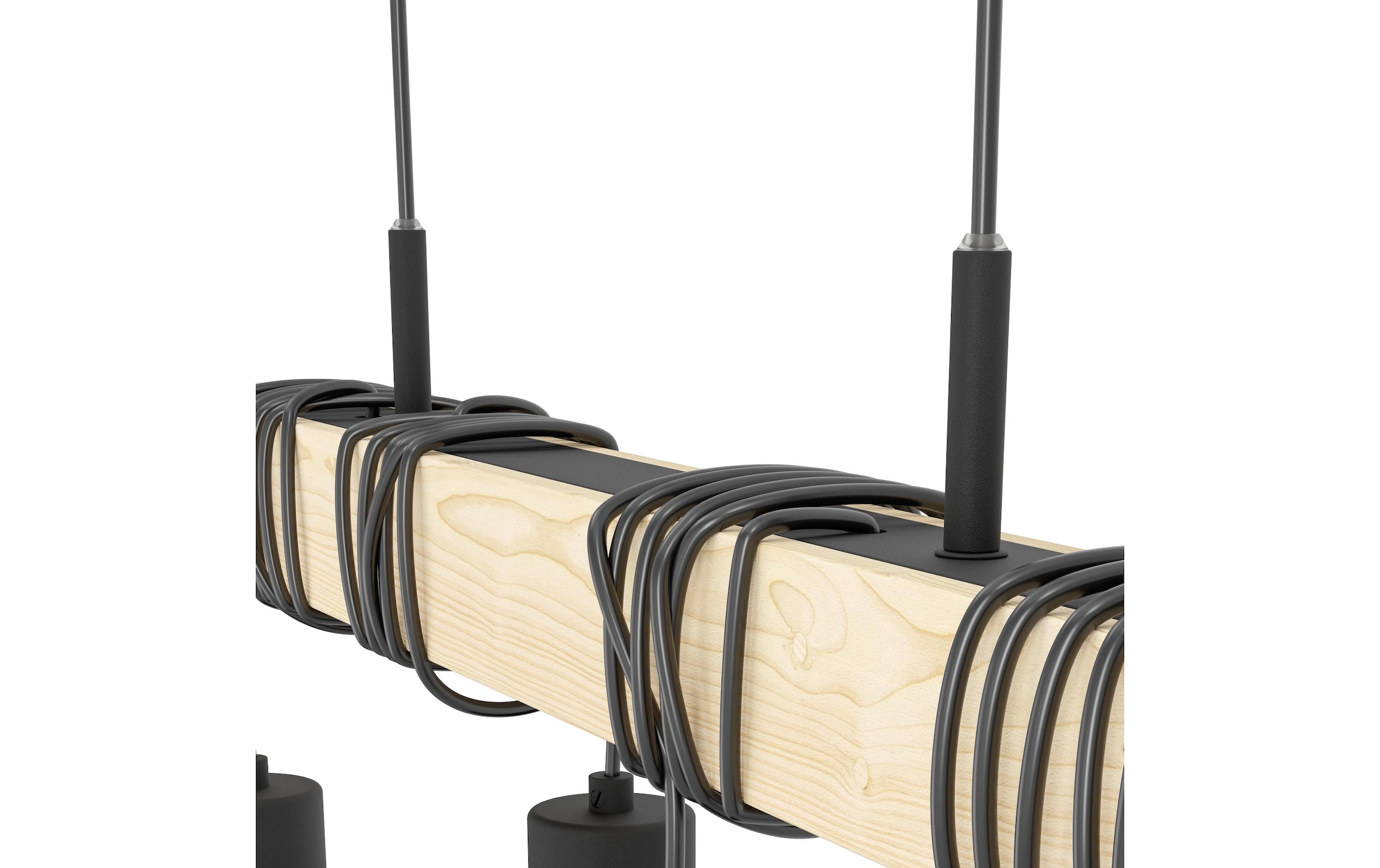 EGLO LED Pendelleuchte »TOWNSHEND 5 exkl E27 4x60W«, Holzart: Kiefer (Neuseeland)